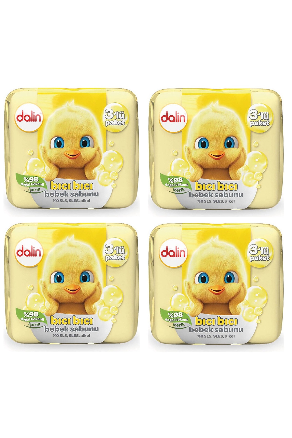 Dalin Klasik Katı Bebek Sabun 3 Lü 3 X 75 Gr x 4 Paket