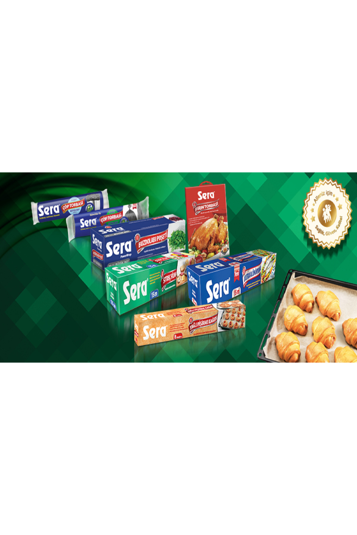 Sera Streç Film 30 Cm x 165 Mt 8 Micron x 4 Paket