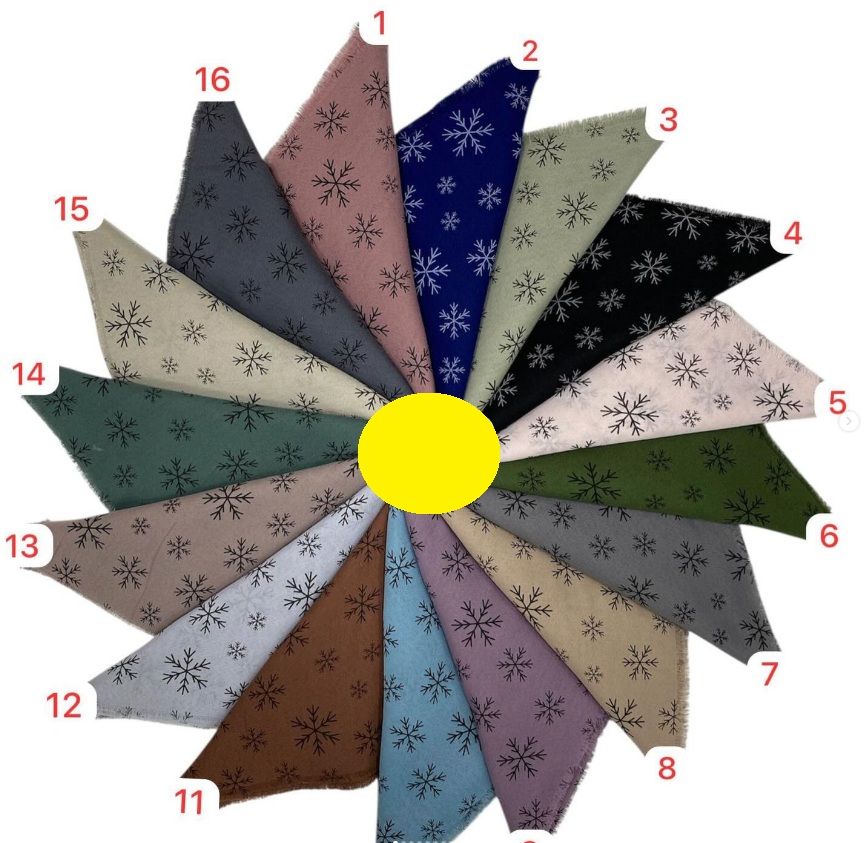 Bilmar Pigment Desenli Flamli Eşarp 100 X 100 Cm x 5 Adet