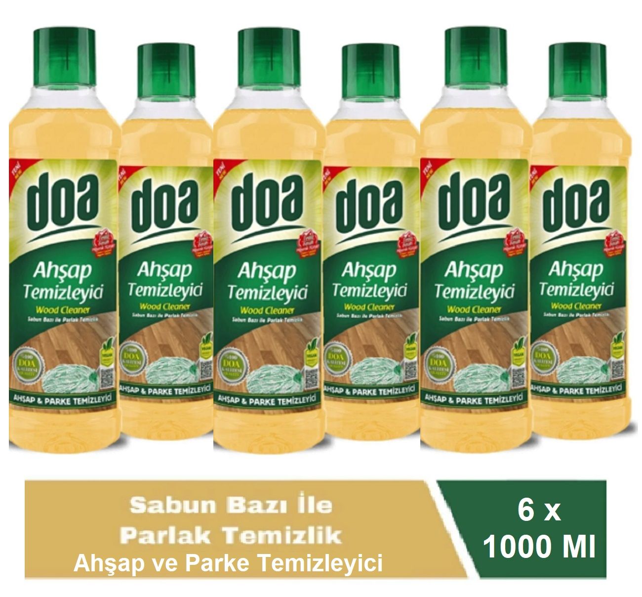 Doa Ahşap Ve Parke Temizleyici 1 Lt x 6 Adet