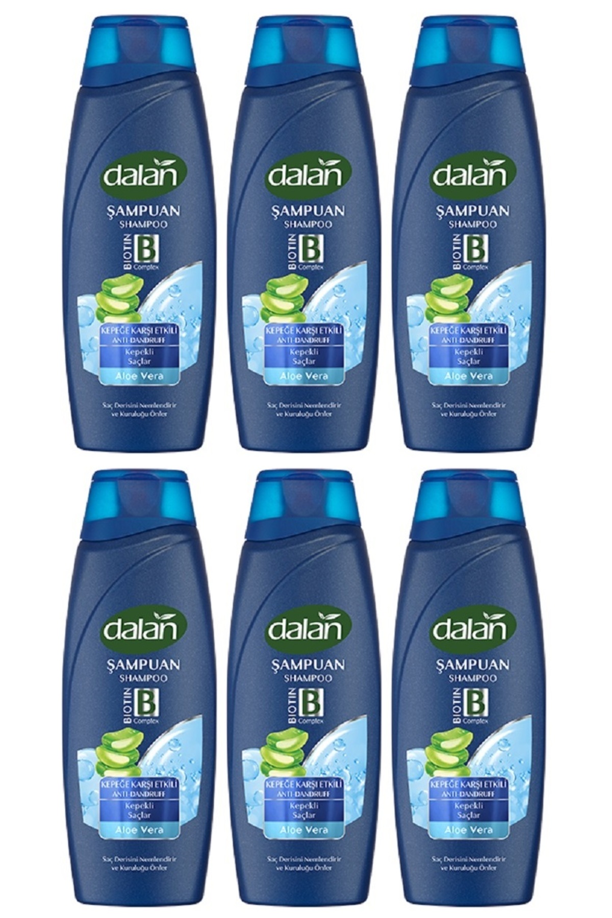 Dalan Şampuan Aloe Vera Özlü Kepeğe Karşıt Etkili 450 Ml x 6 Adet