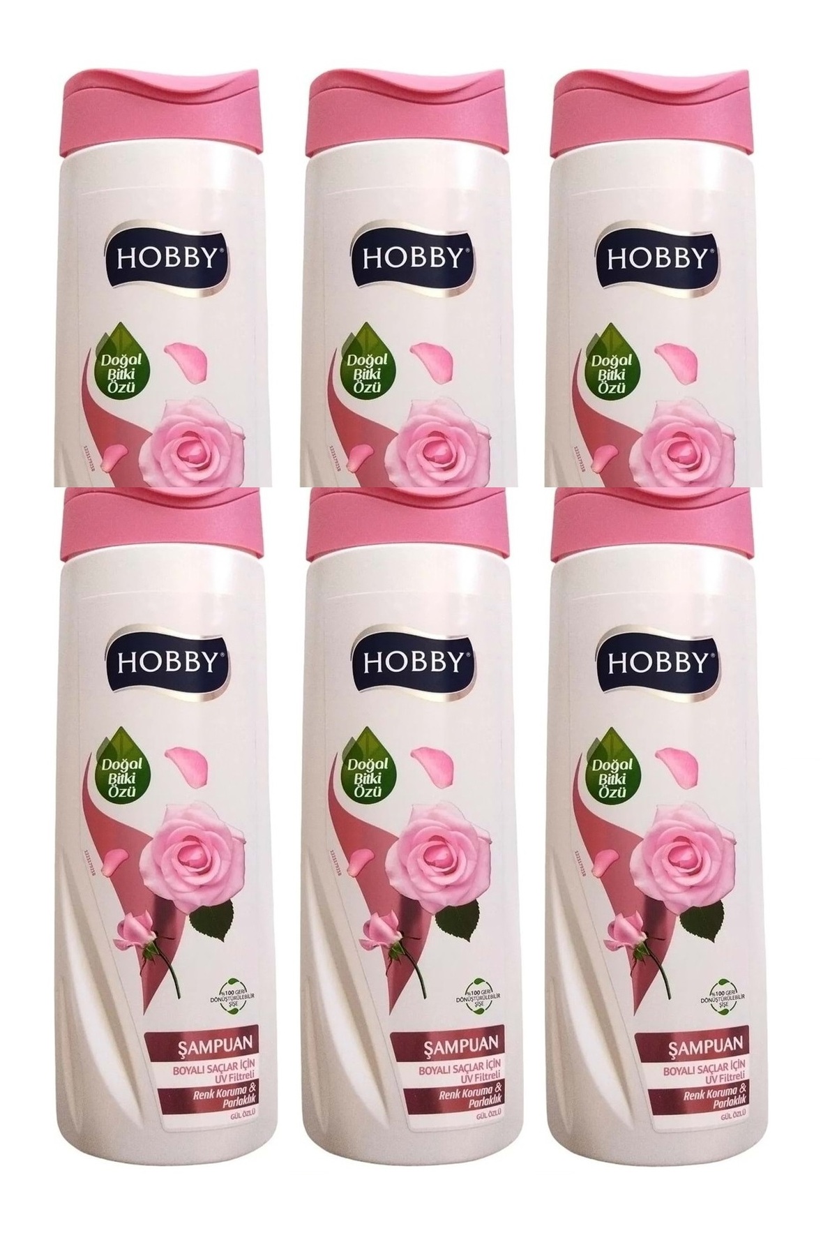 Hobby Şampuan Gül Özlü Boyalı Saç 480 Ml x 6 Adet
