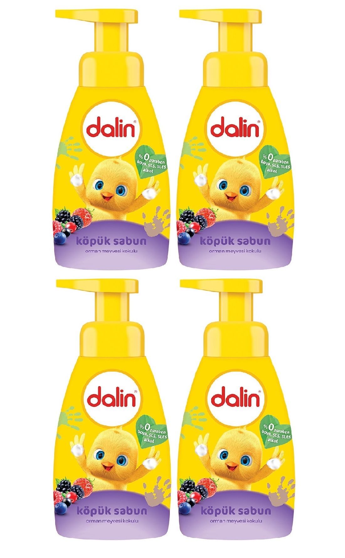 Dalin Bebek Köpük Sabunu 200 Ml Orman Meyveli x 4 Adet