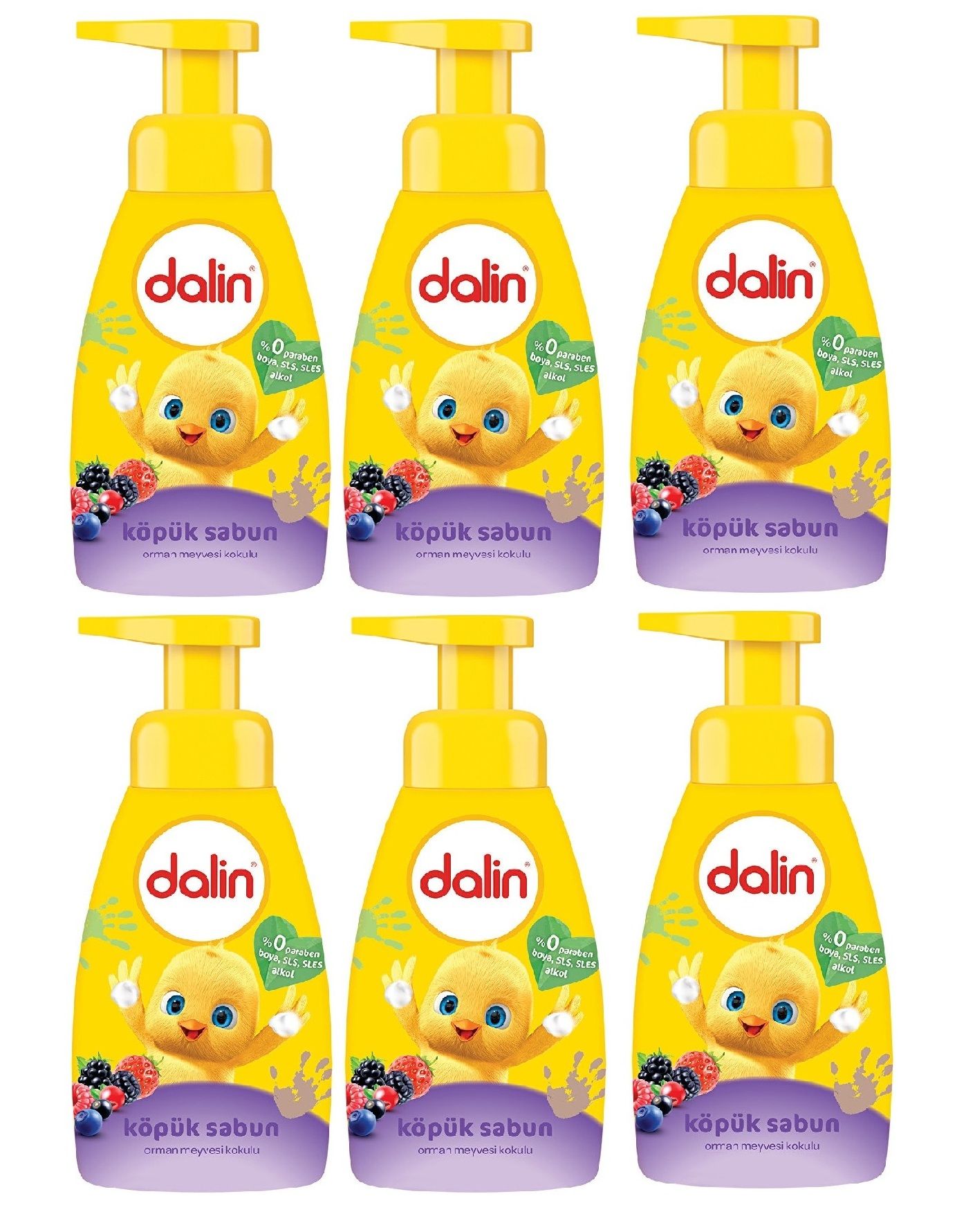 Dalin Bebek Köpük Sabunu 200 Ml Orman Meyveli x 6 Adet