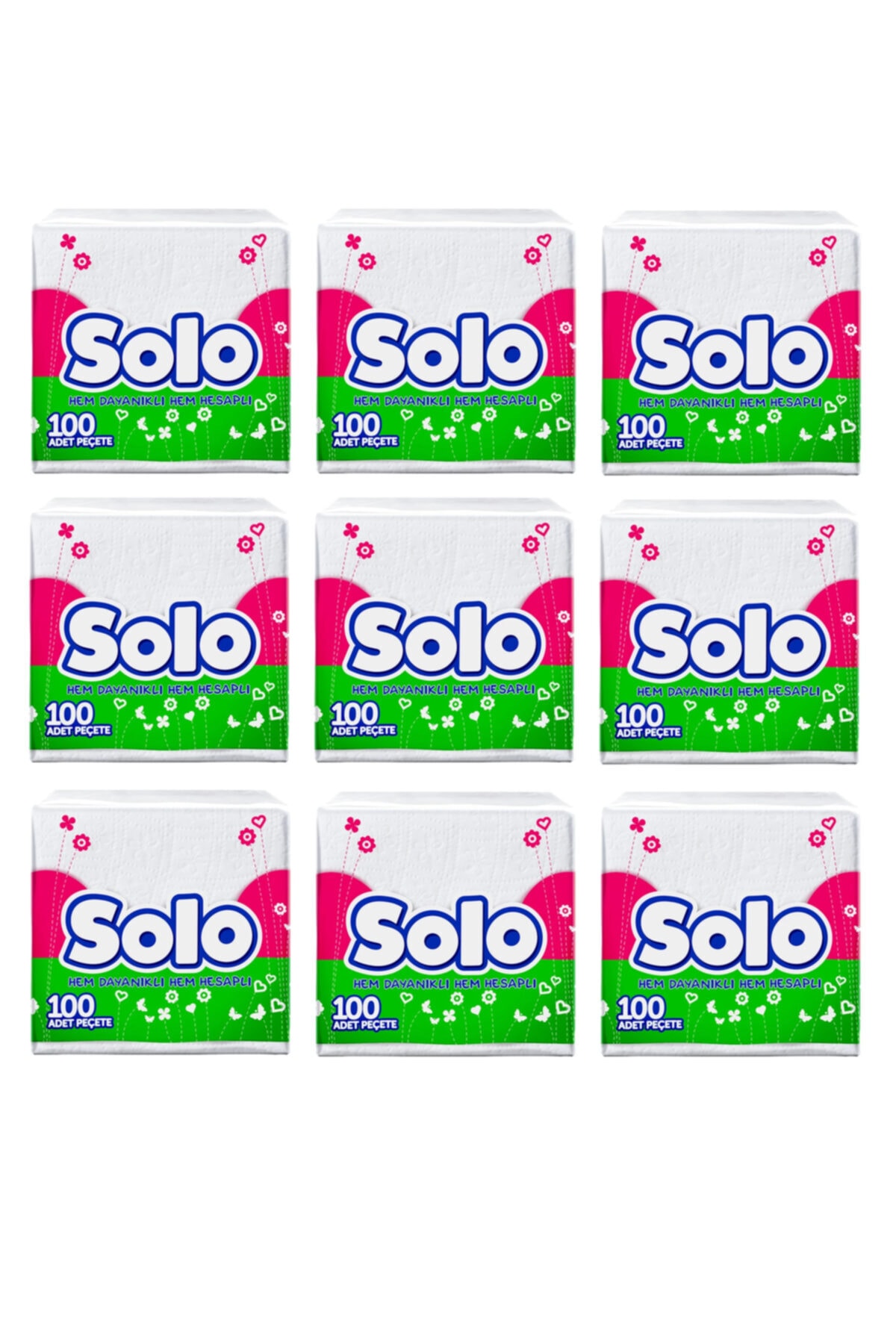 Solo 100'lü Peçete 9x100=900 Yaprak