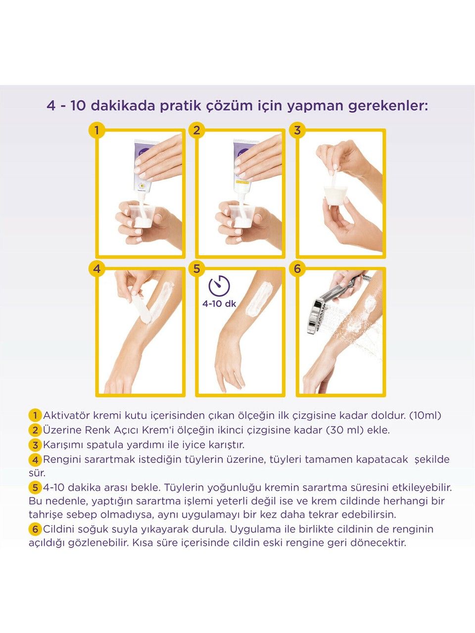Sesu Tüy Sarartıcı Krem 35 Gr + 18 Gr x 2 Paket