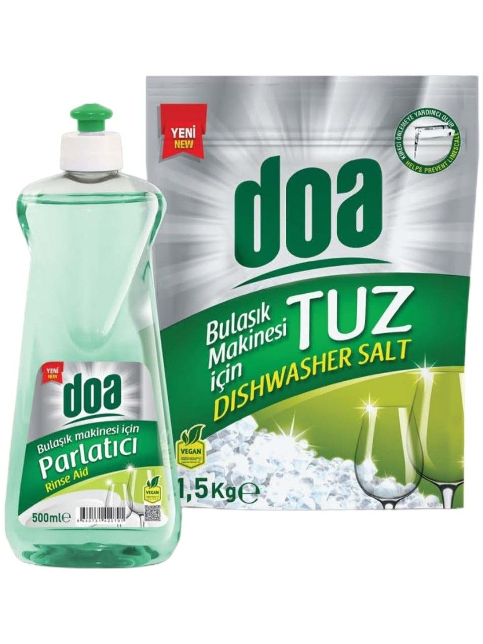Doa Bulaşık Makinesi Parlatıcı 500 ml & Tuz 1,5 Kg