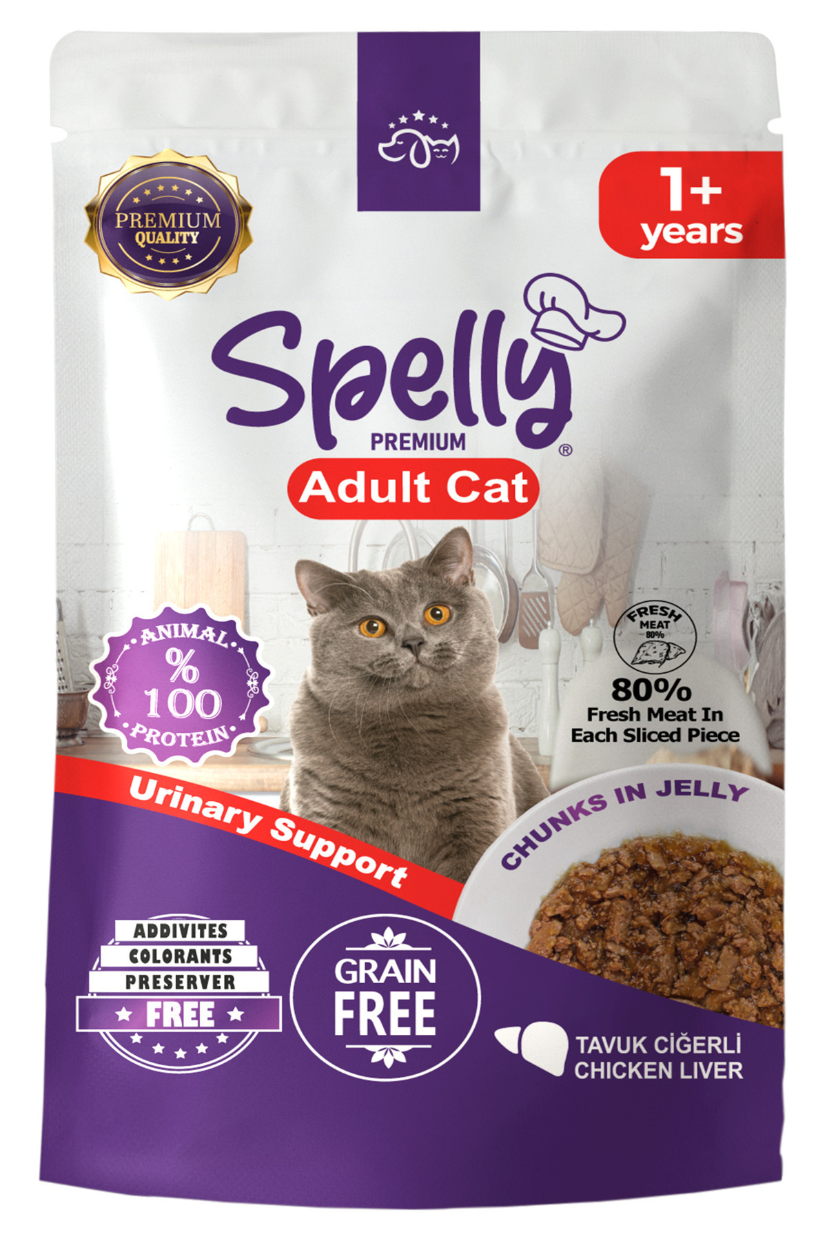 24 Adet x Tavuklu Ciğerli Yetişkin Kedi Maması Pouch (85gr)
