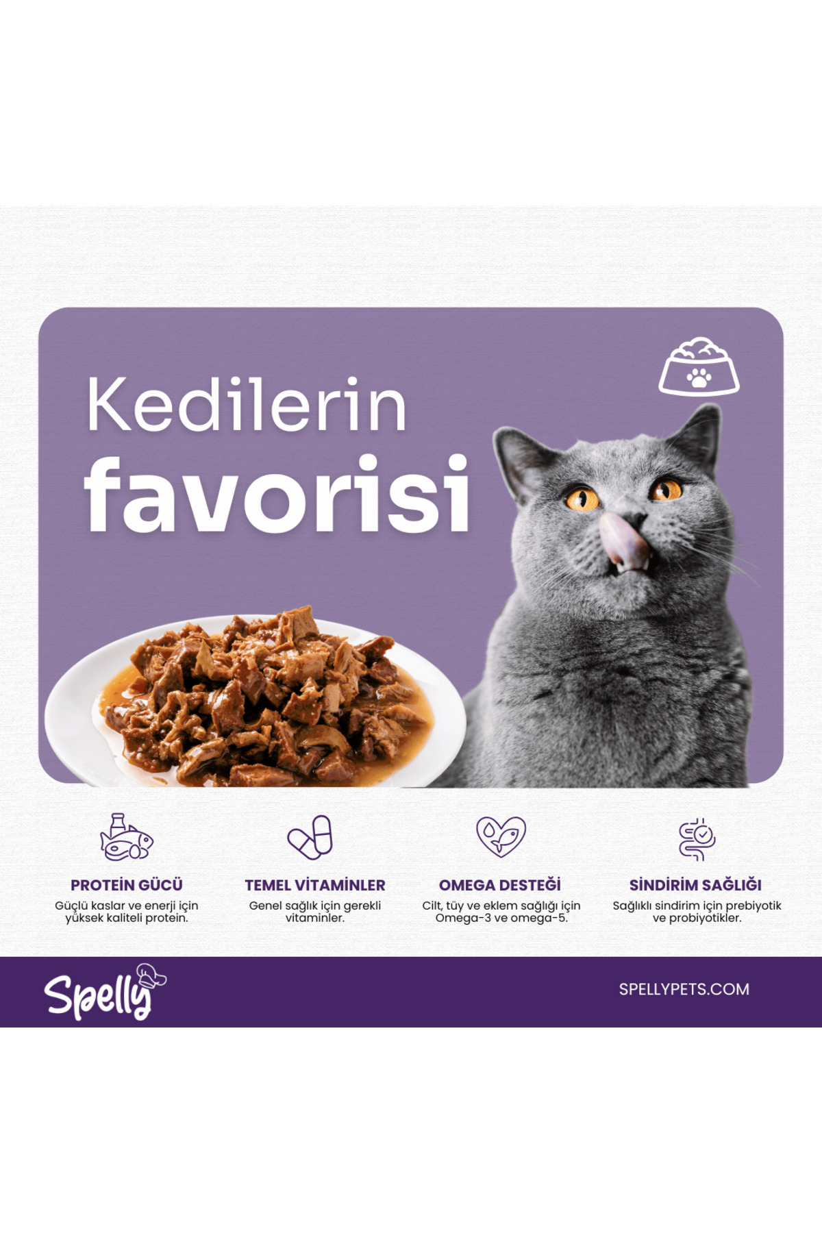 24 Adet x Kuzulu Yetişkin Kedi Maması Pouch (85gr)