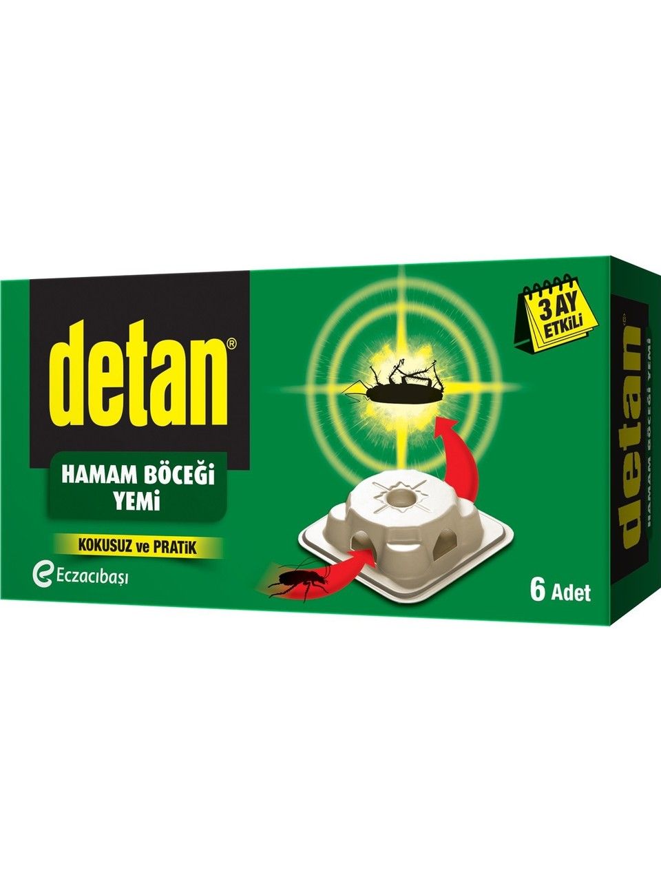 Detan Hamam Böcek Yemi Çifte Güç 6 Lı x 3 Paket
