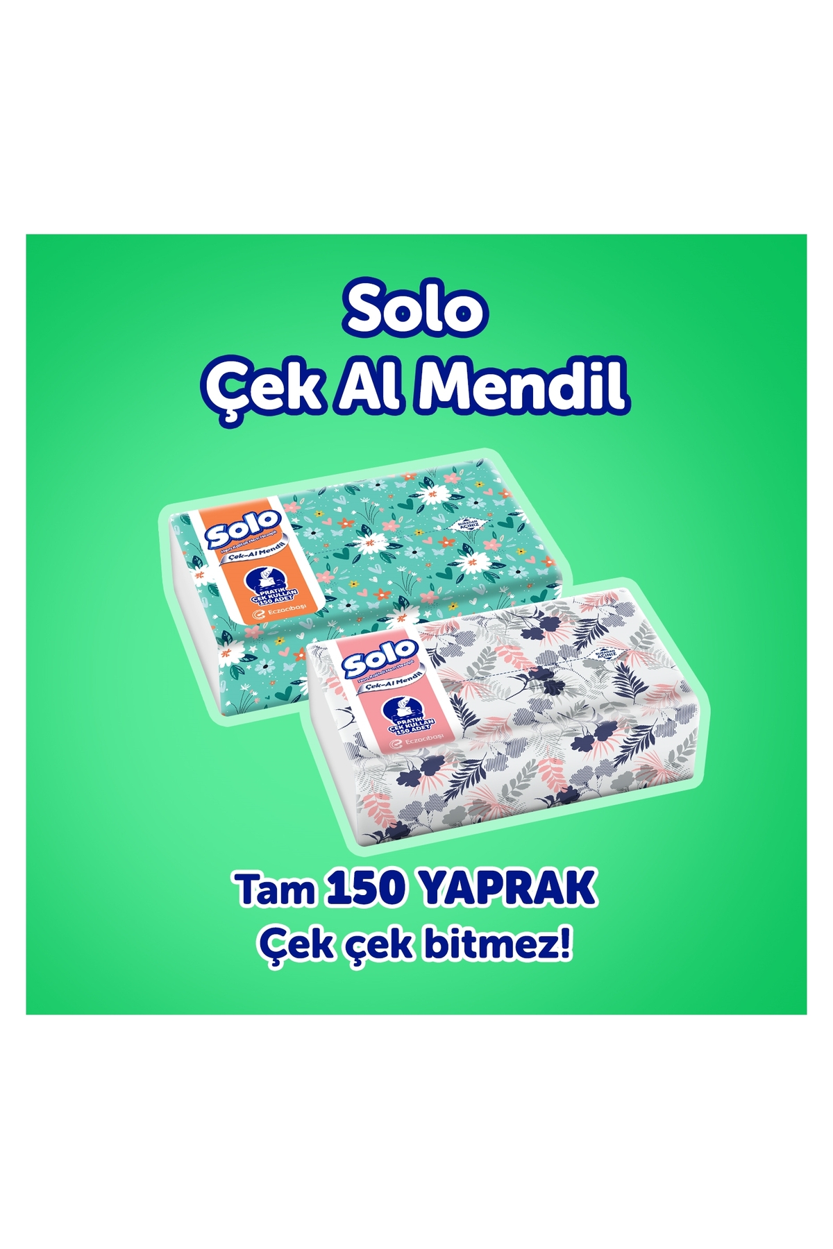 Solo Çek Al Mendil Desenli 150 Li x 24 Paket
