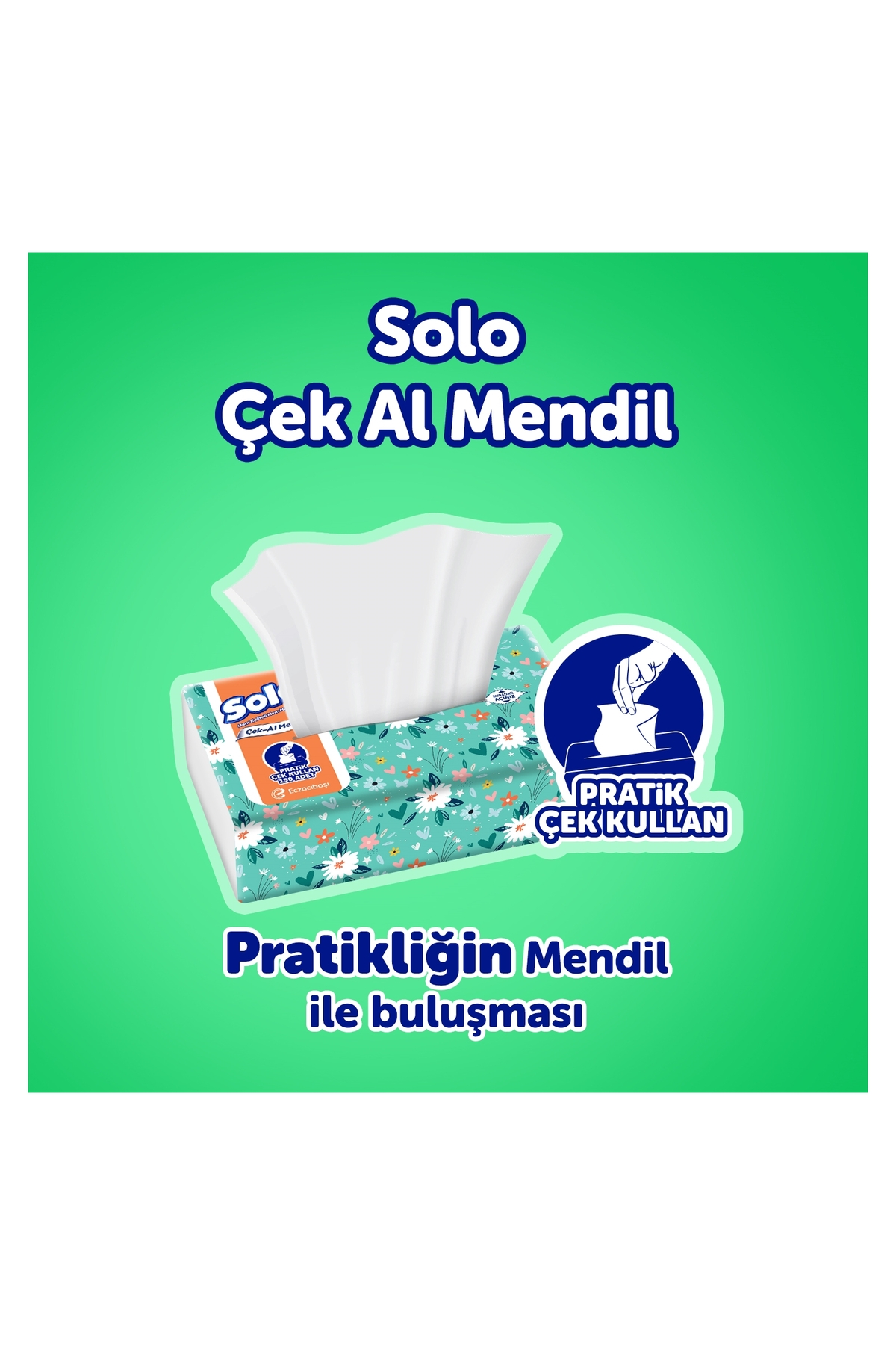 Solo Çek Al Mendil Desenli 150 Li x 24 Paket