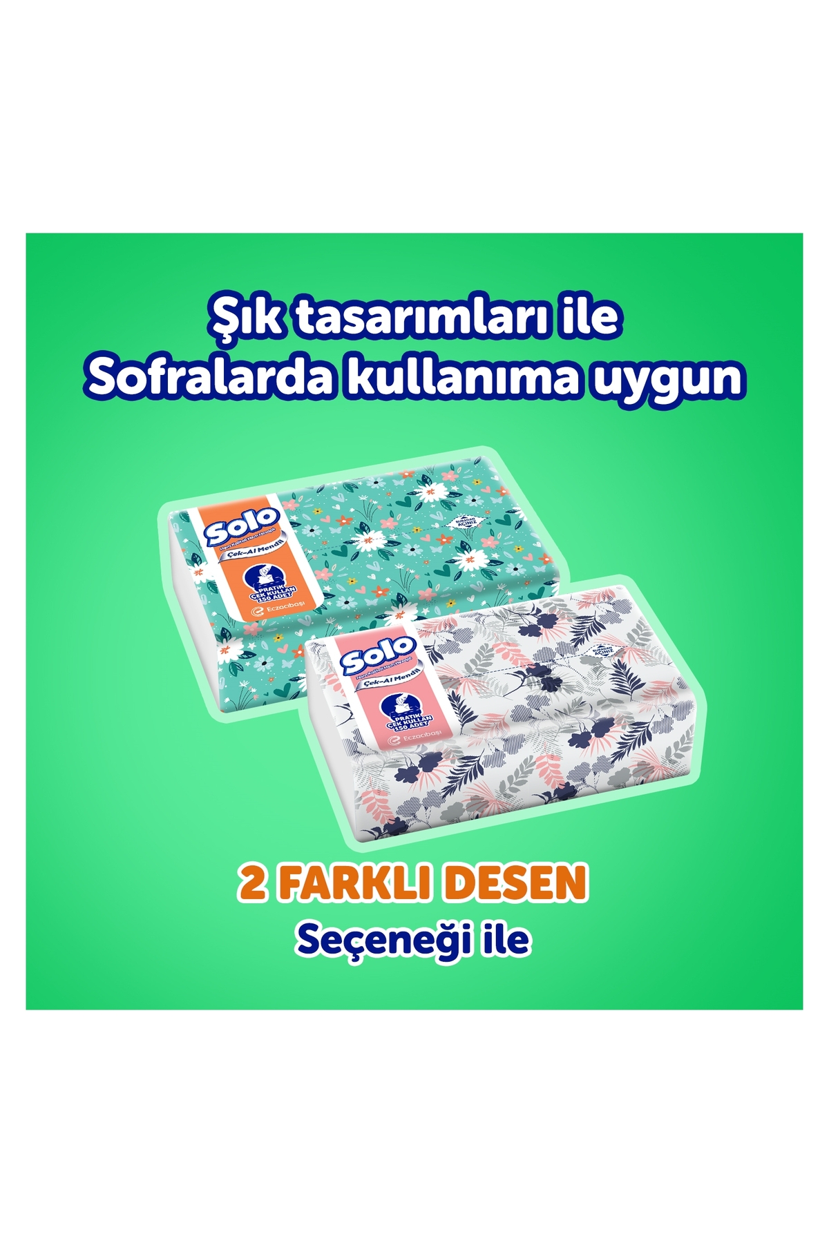 Solo Çek Al Mendil Desenli 150 Li x 6 Paket