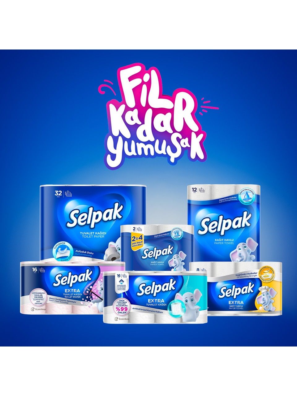 Selpak Tuvalet Kağıdı Extra Pamuksu Doku 16 Lı