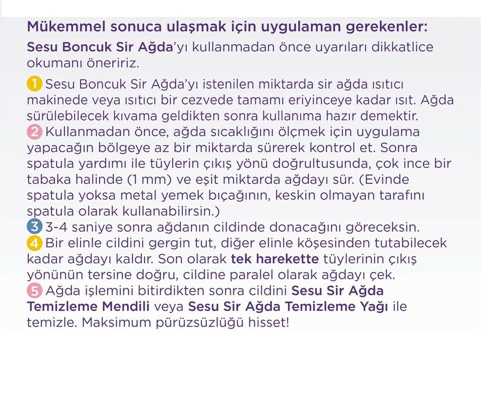 Sesu Boncuk Sir Ağda Hassas Bezsiz Kullanım 250 Gr