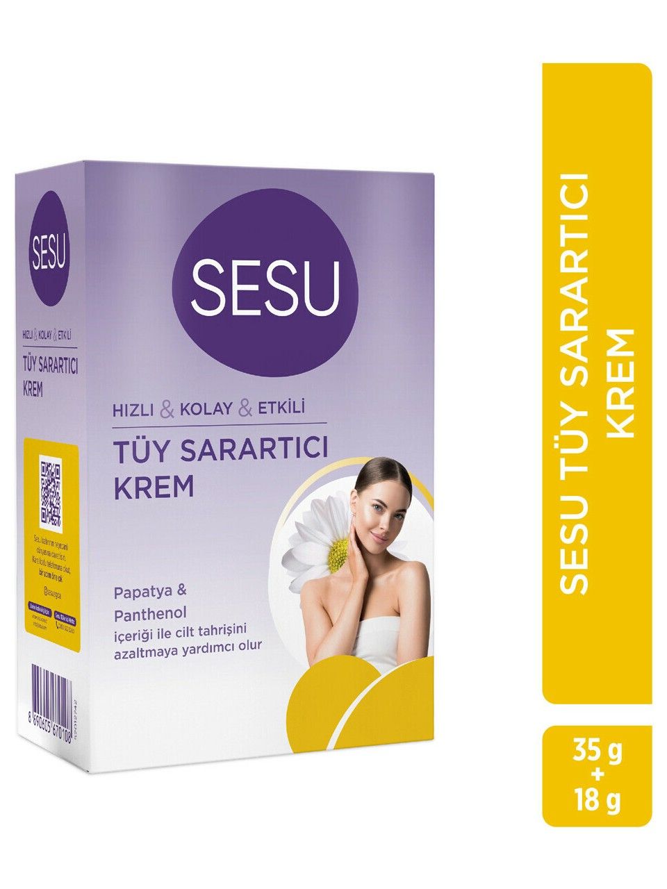 Sesu Tüy Sarartıcı Krem 35 Gr + 18 Gr