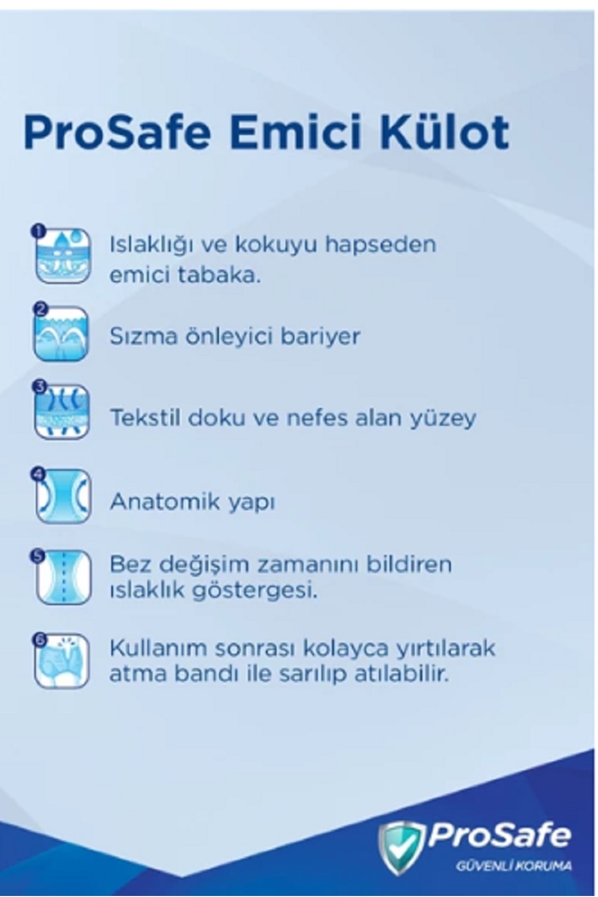 Prosafe Yetişkin Emici Külot 110 - 150 Cm Large  14 Lü
