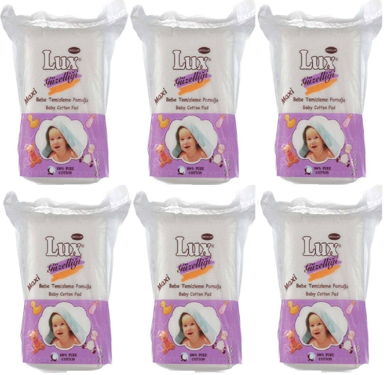 Lux Maxi Bebek Temizleme Pamuğu 60 Lı x 6 Adet