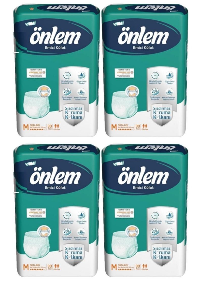 Önlem Emici Külot Medium M 80 x 120 Cm 30 Lu x 4 Paket