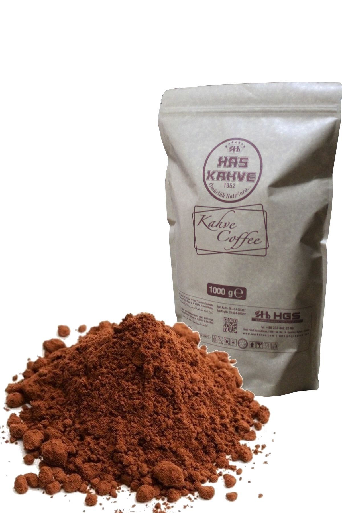 Has Dökme Türk Kahvesi 1000 Gr - Çok Kavrulmuş (Sert İçim)