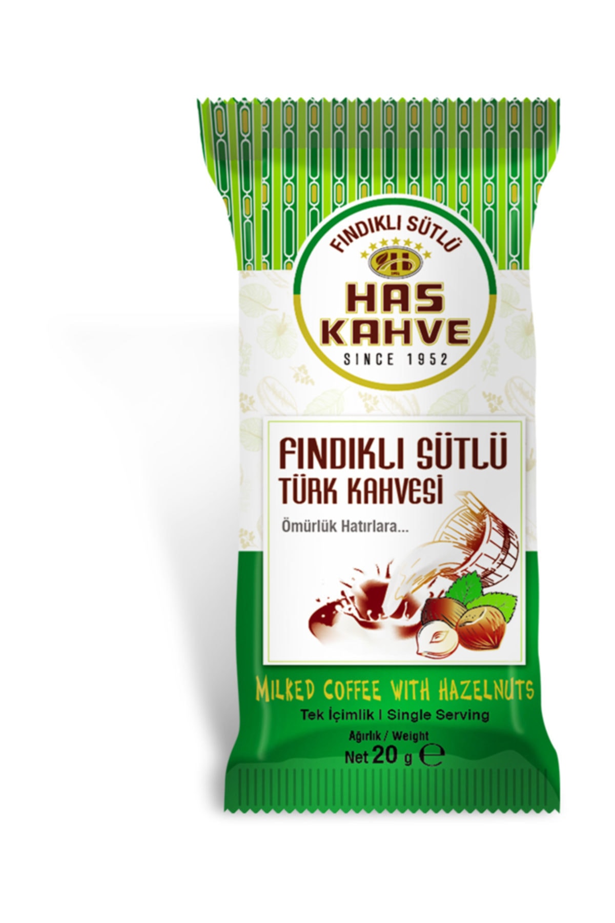 Has Tek Içimlik Fındıklı Sütlü Türk Kahvesi 12li * 20 gr