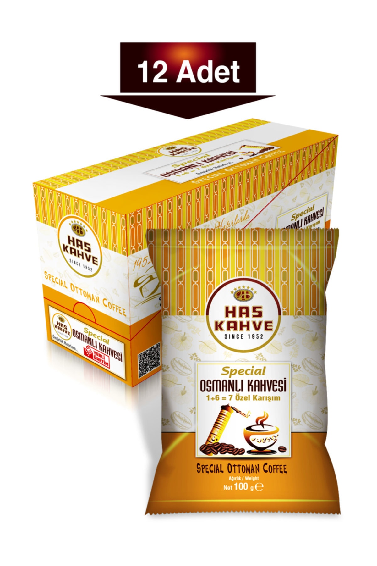 Has Special Osmanlı Türk Kahvesi 100 gr. 12li Kutu