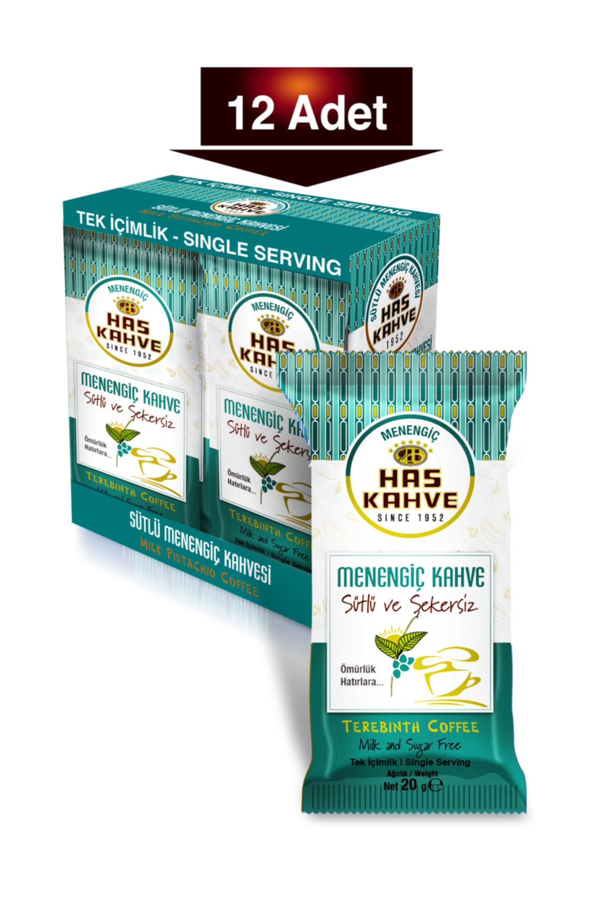 Tek Içimlik Sütlü Menengiç Kahvesi 12li Paket 20 gr