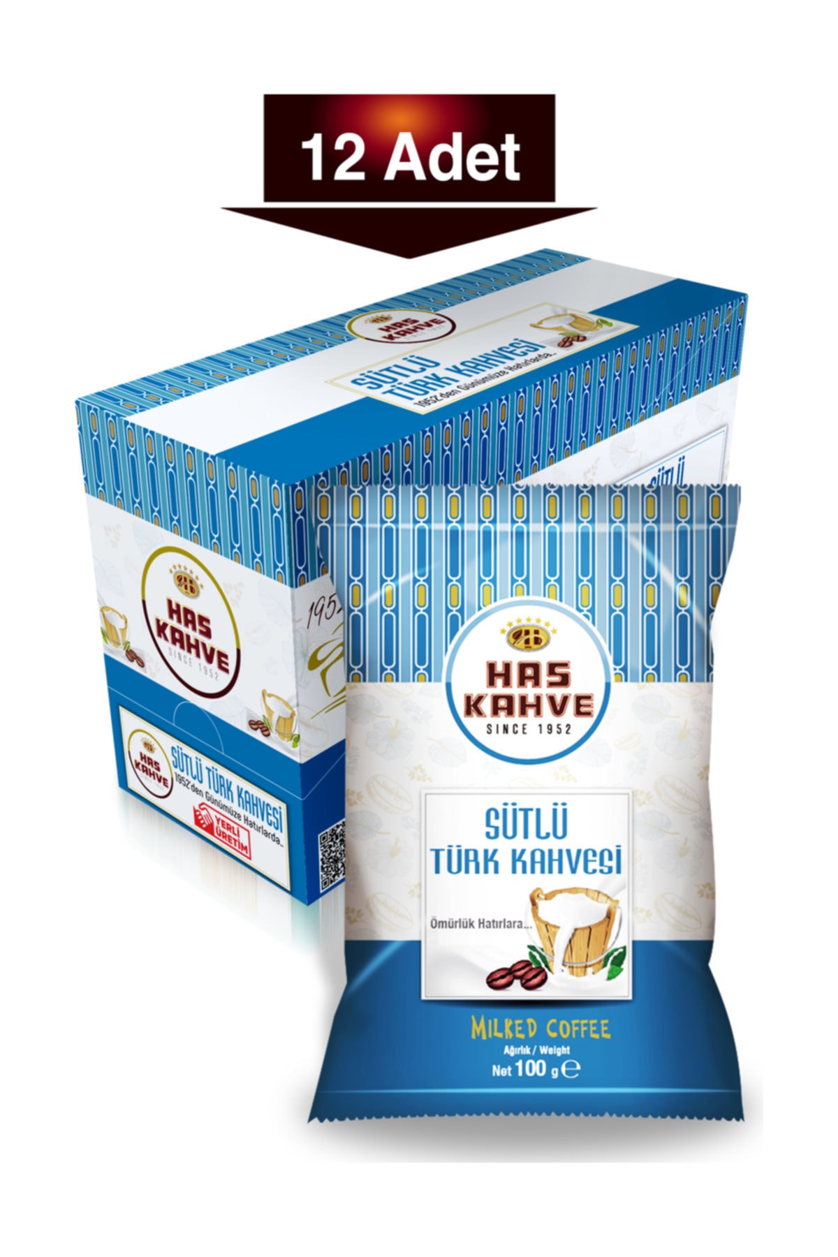 Sütlü Türk Kahvesi 100 gr 12li Kutu