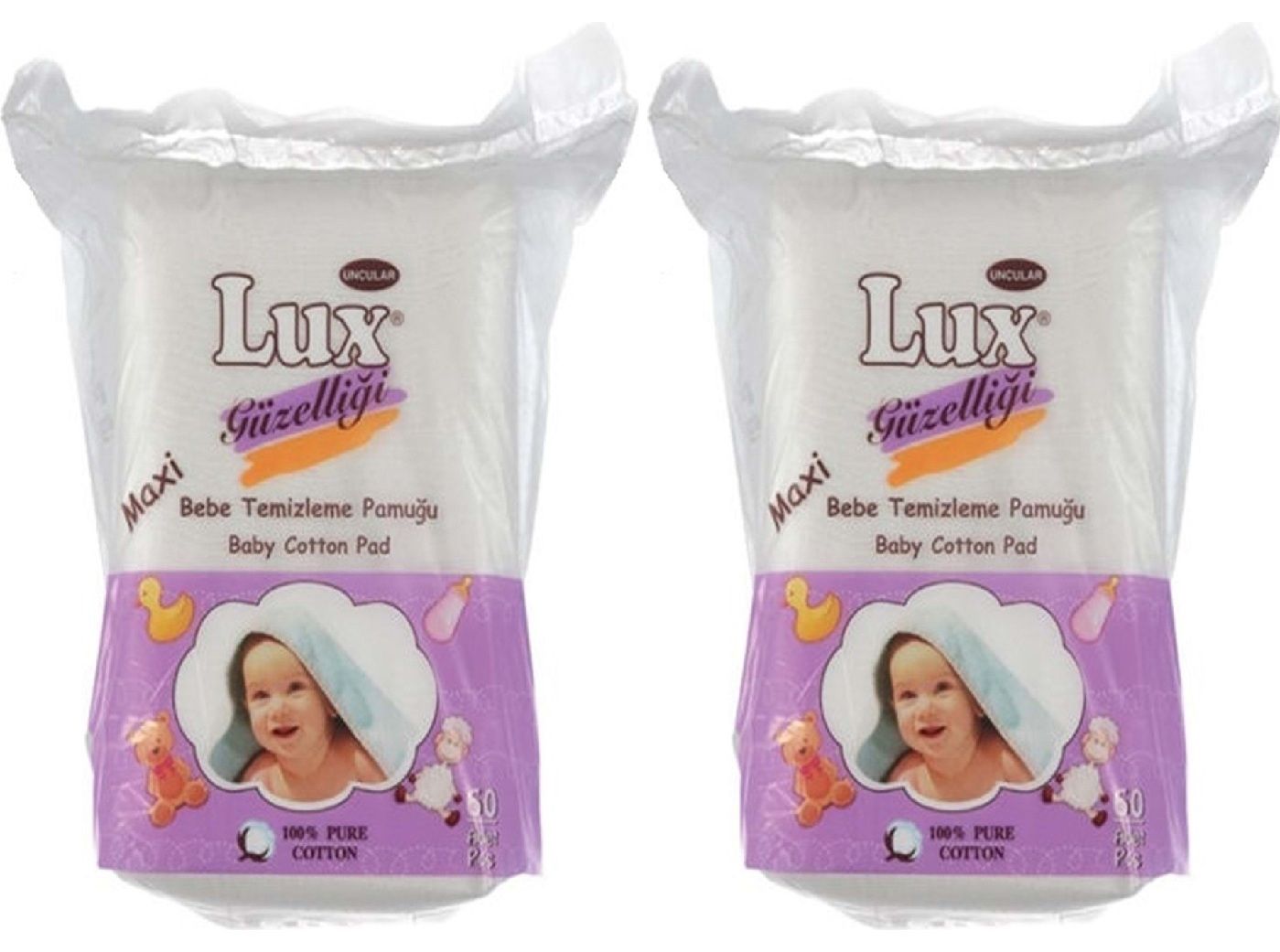 Lux Maxi Bebek Temizleme Pamuğu 60 Lı x 2 Adet