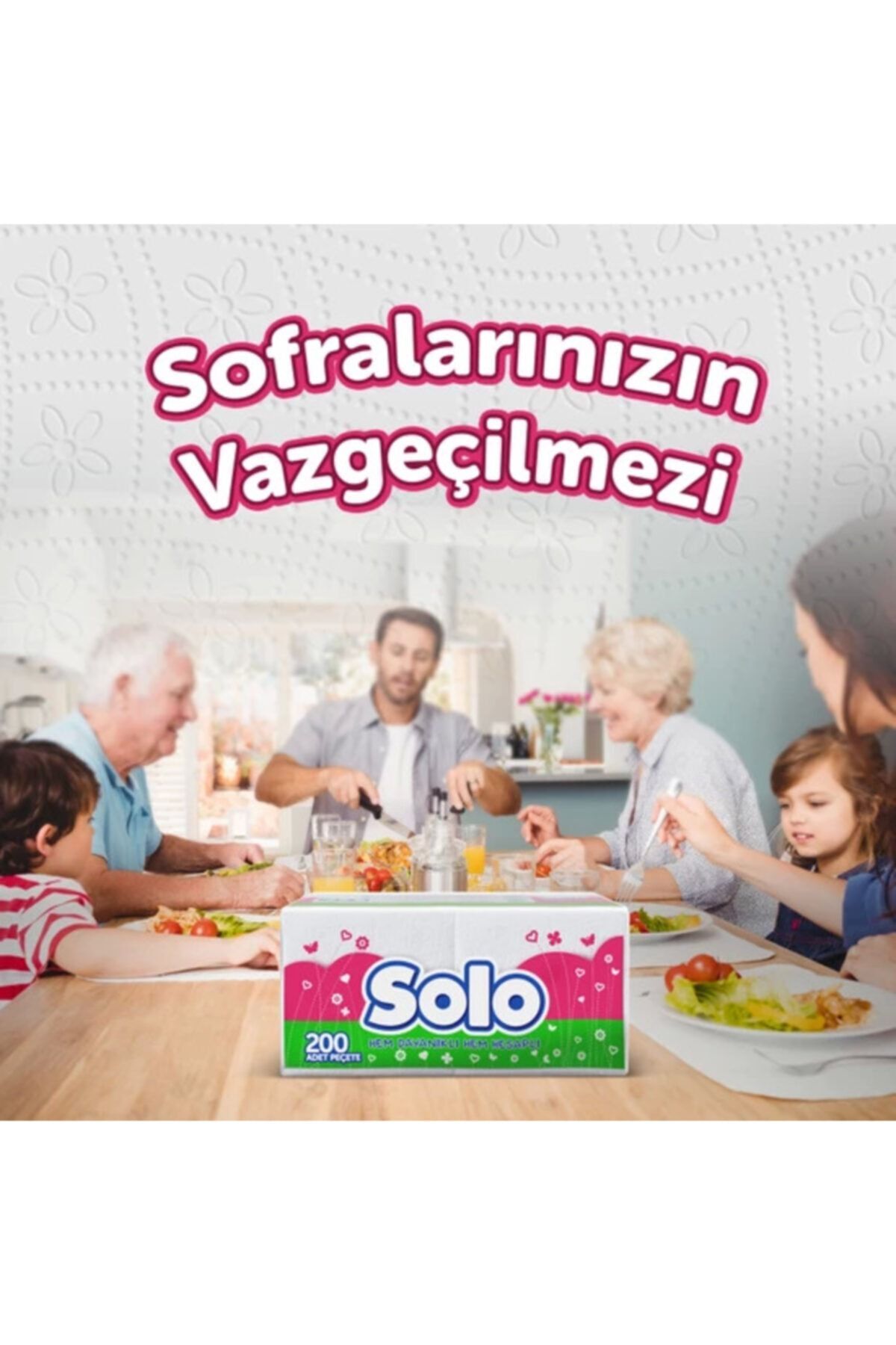 Solo Peçete 200'lü 4 Paket