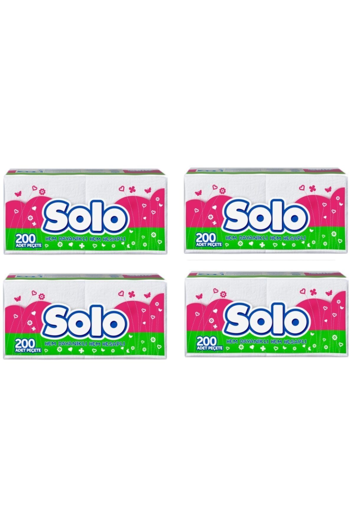 Solo Peçete 200'lü 4 Paket