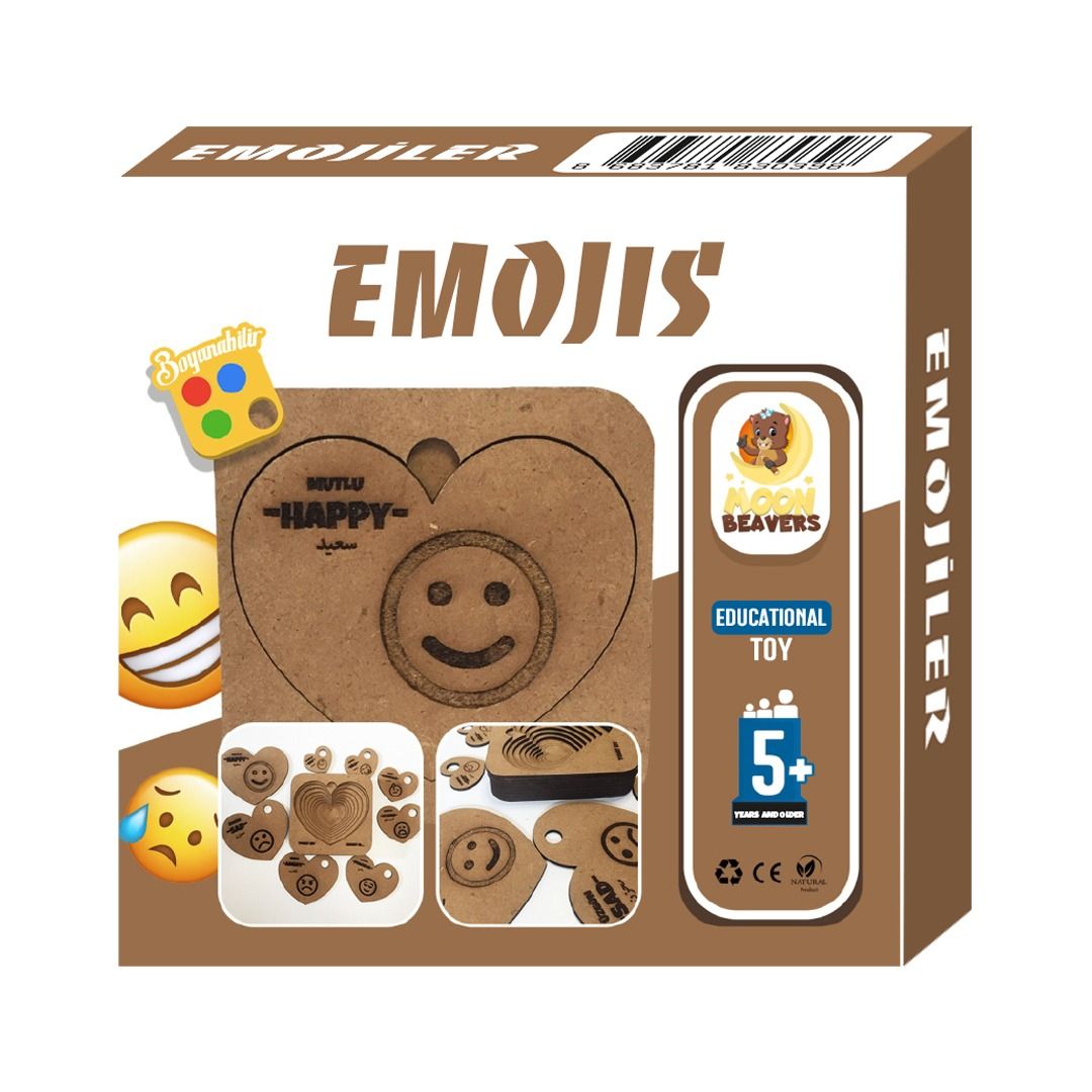 Ahşap Emojiler Eğitici Oyun