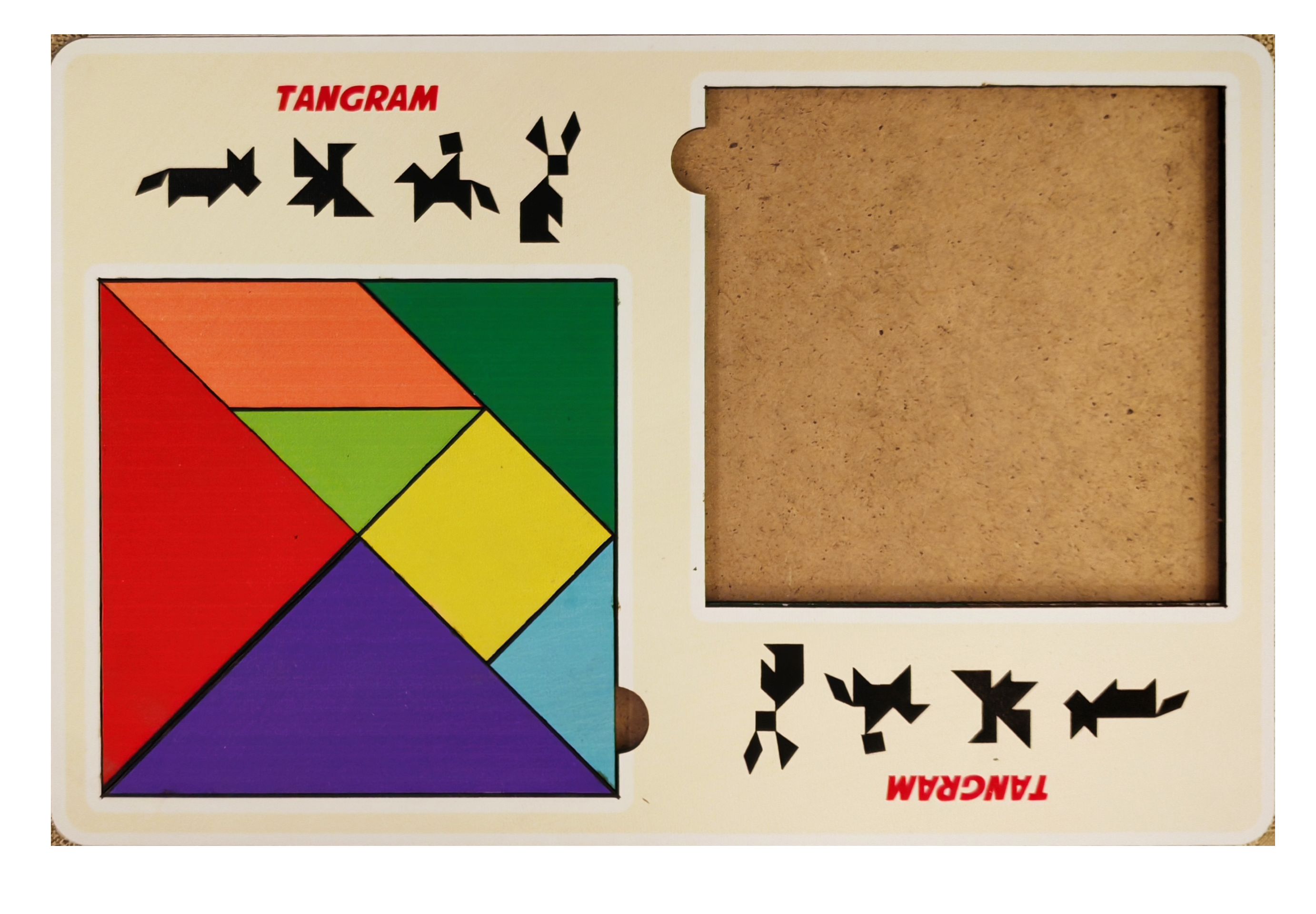 Zeka Oyunları Seti - 1 / Tangram - 3 Taş 9Taş