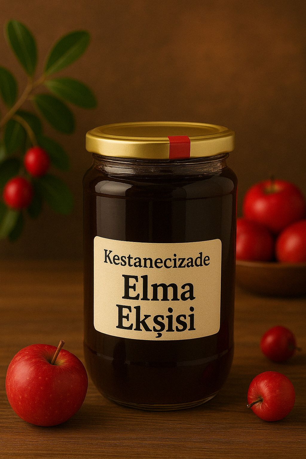 %100 Doğal Katkısız Şekersiz Elma Ekşi 700 Gr