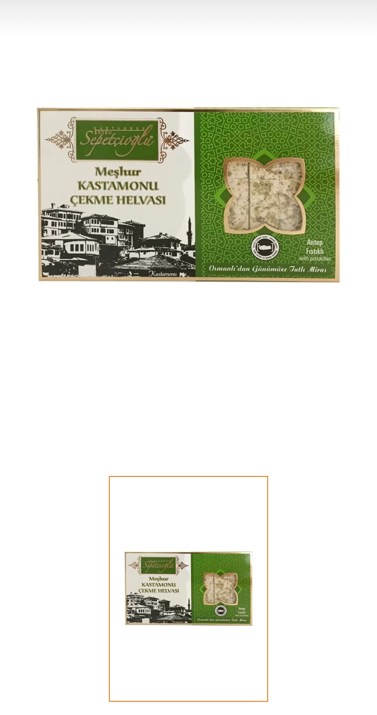 Sepetçioğlu Antep Fıstıklı Çekme Helva 180 Gr
