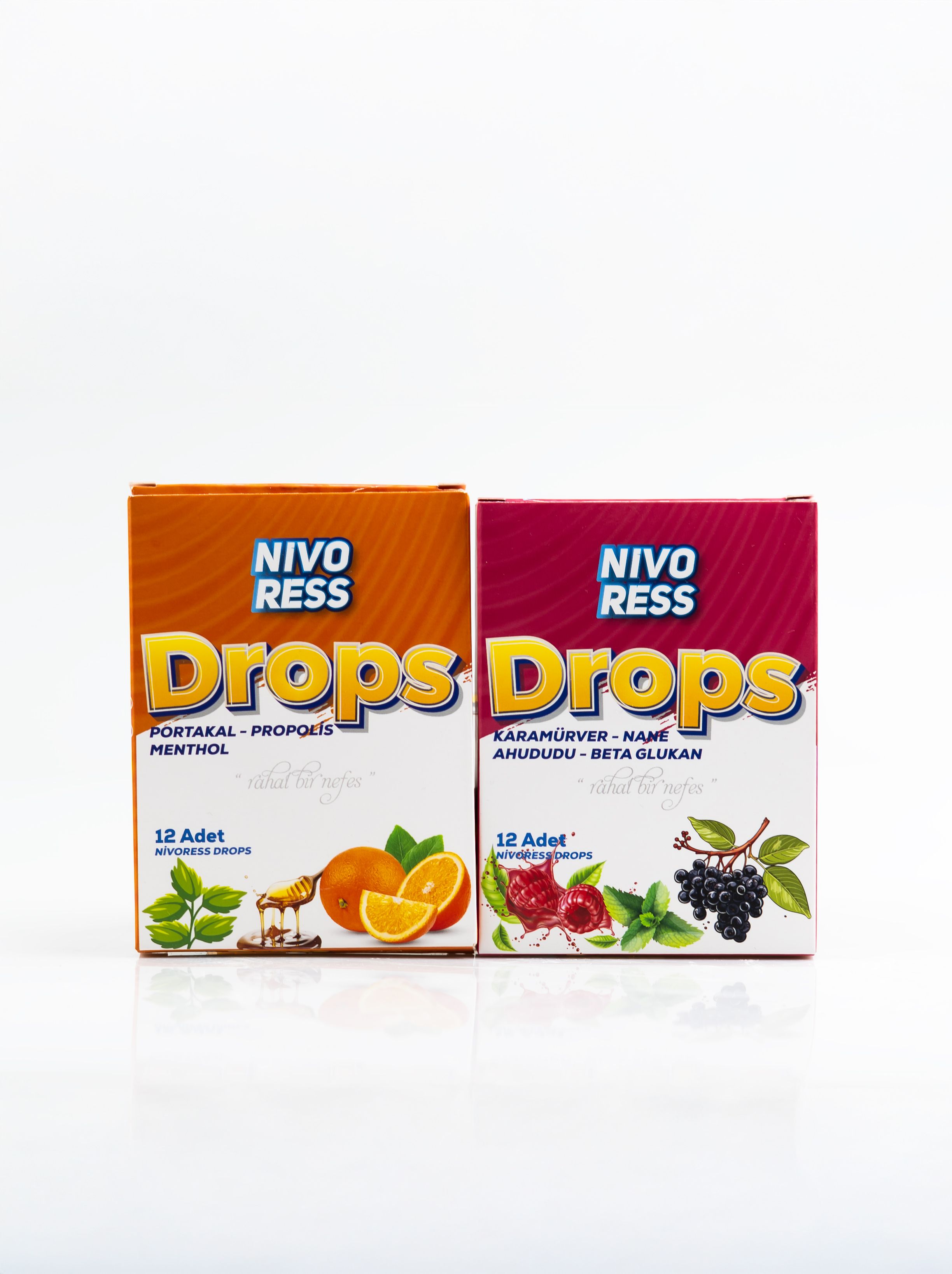 DROPS Karamürver, Nane ve Ahududu Aromalı Boğaz Bakım Tableti – C Vitamini ve Beta Glukan İç