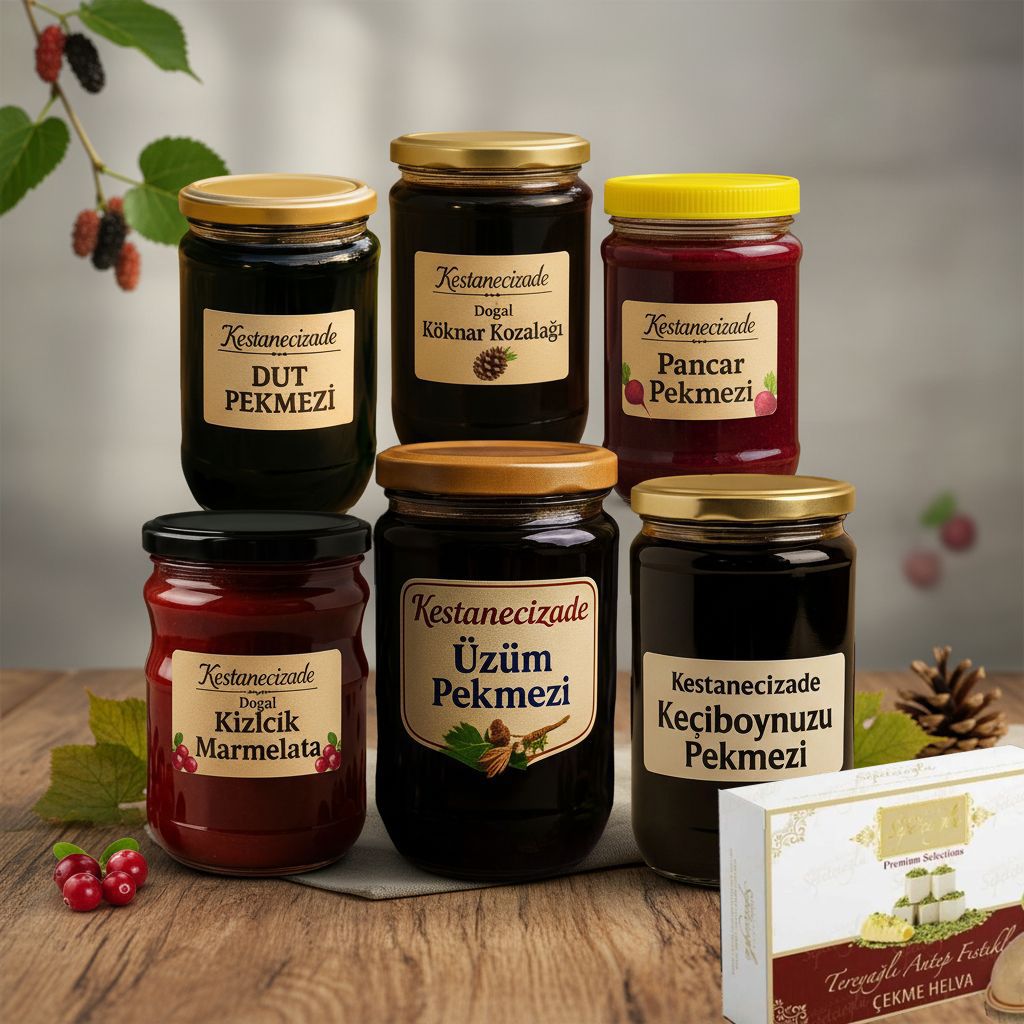 5 Kavanoz Pekmez - 1 Kavanoz Marmelat