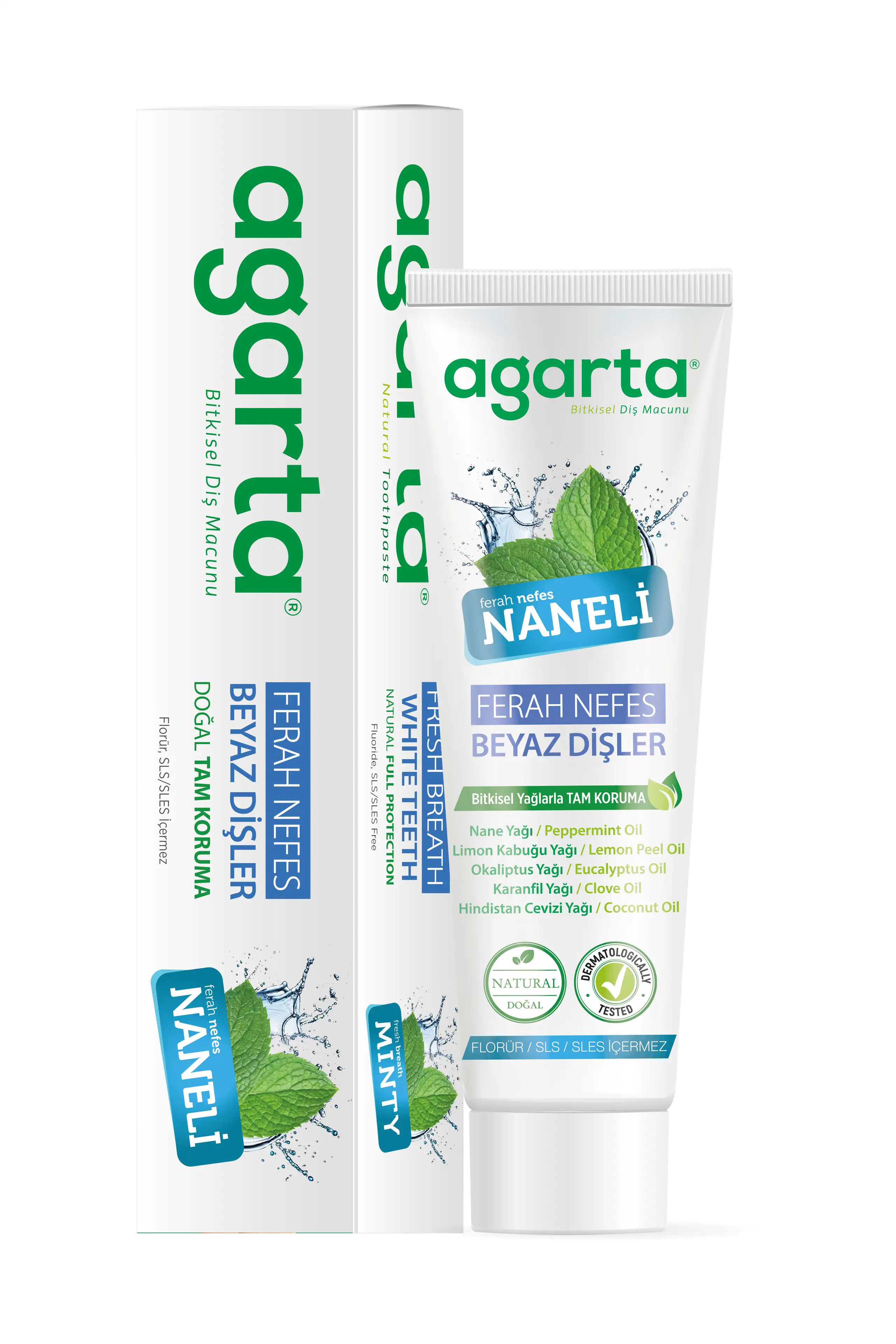 Agarta Doğal Naneli Diş Macunu 100 ml/130 Gr