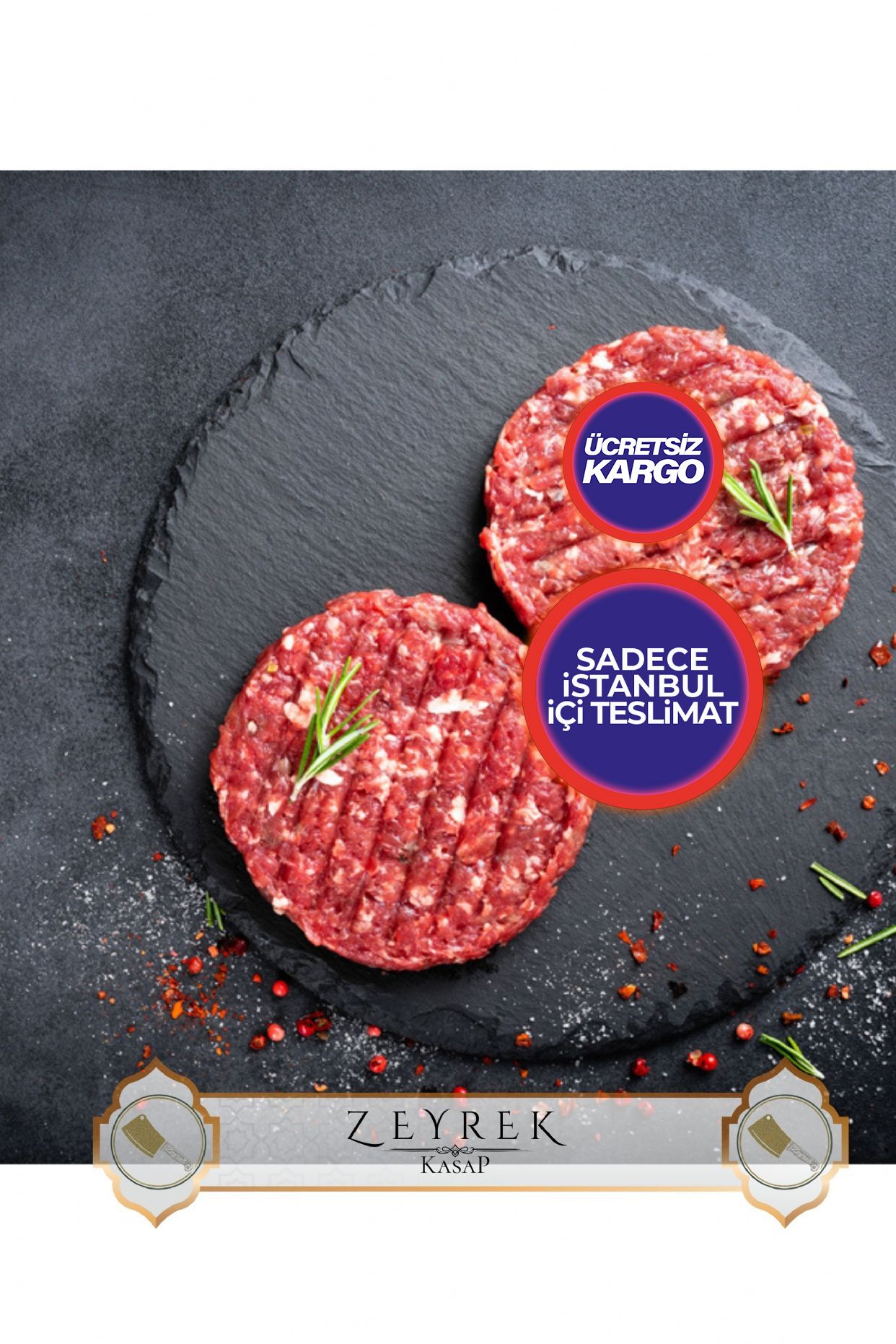 [Zeyrek Kasap]  Dana Hamburger Köfte (1 kg)