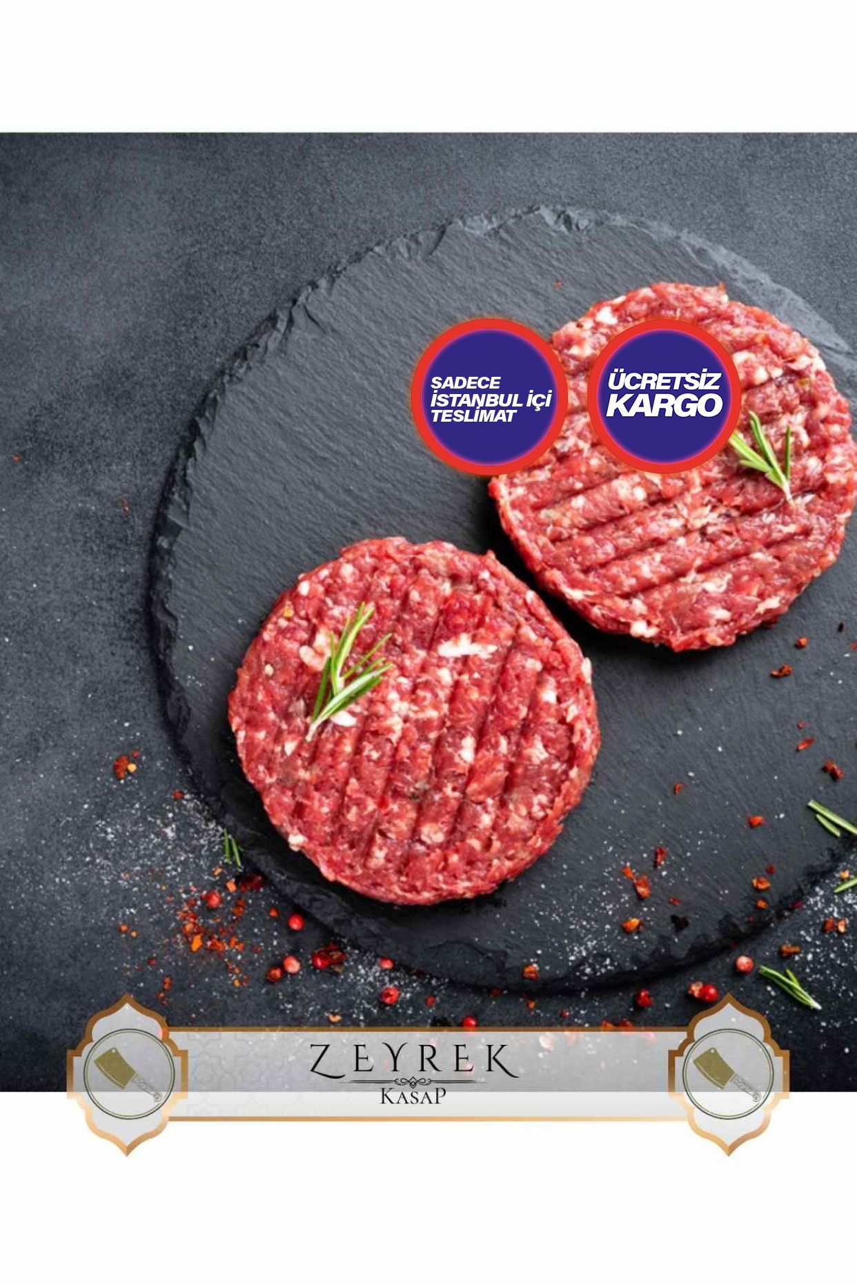 [Zeyrek Kasap]  Dana Hamburger Köfte (3 KG) - KAMPANYA -