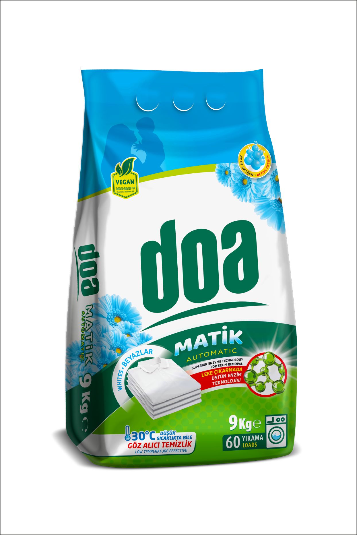 DOA MATİK DETERJAN BEYAZLAR 9 KG