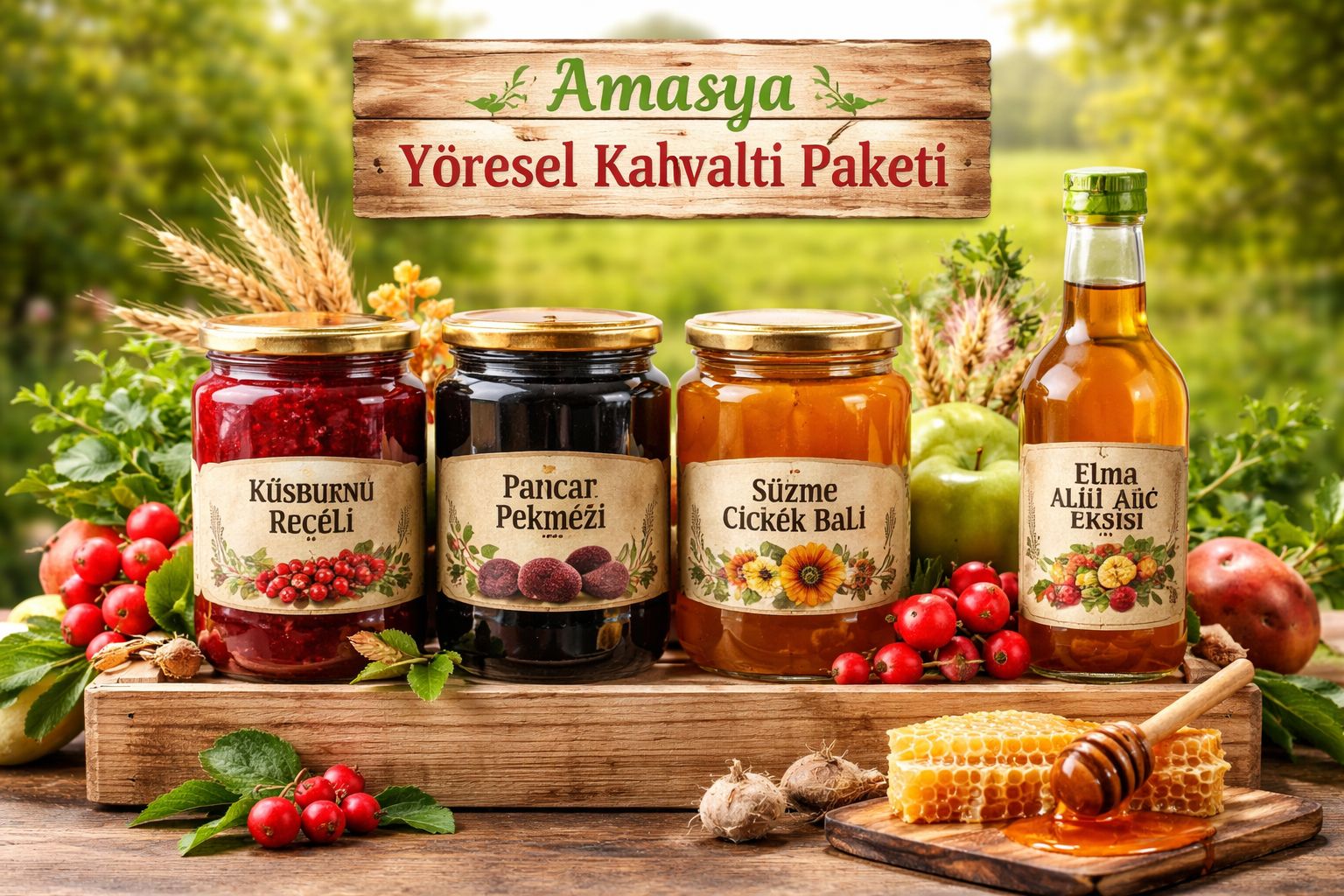 Amasya Yöresel Kahvaltı Paketi 4’lü Set