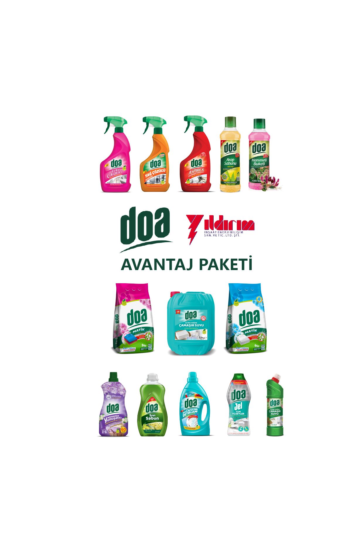 DOA SÜPER AVANTAJ PAKETİ ( 13 ÇEŞİT ÜRÜN SİZLERLE )