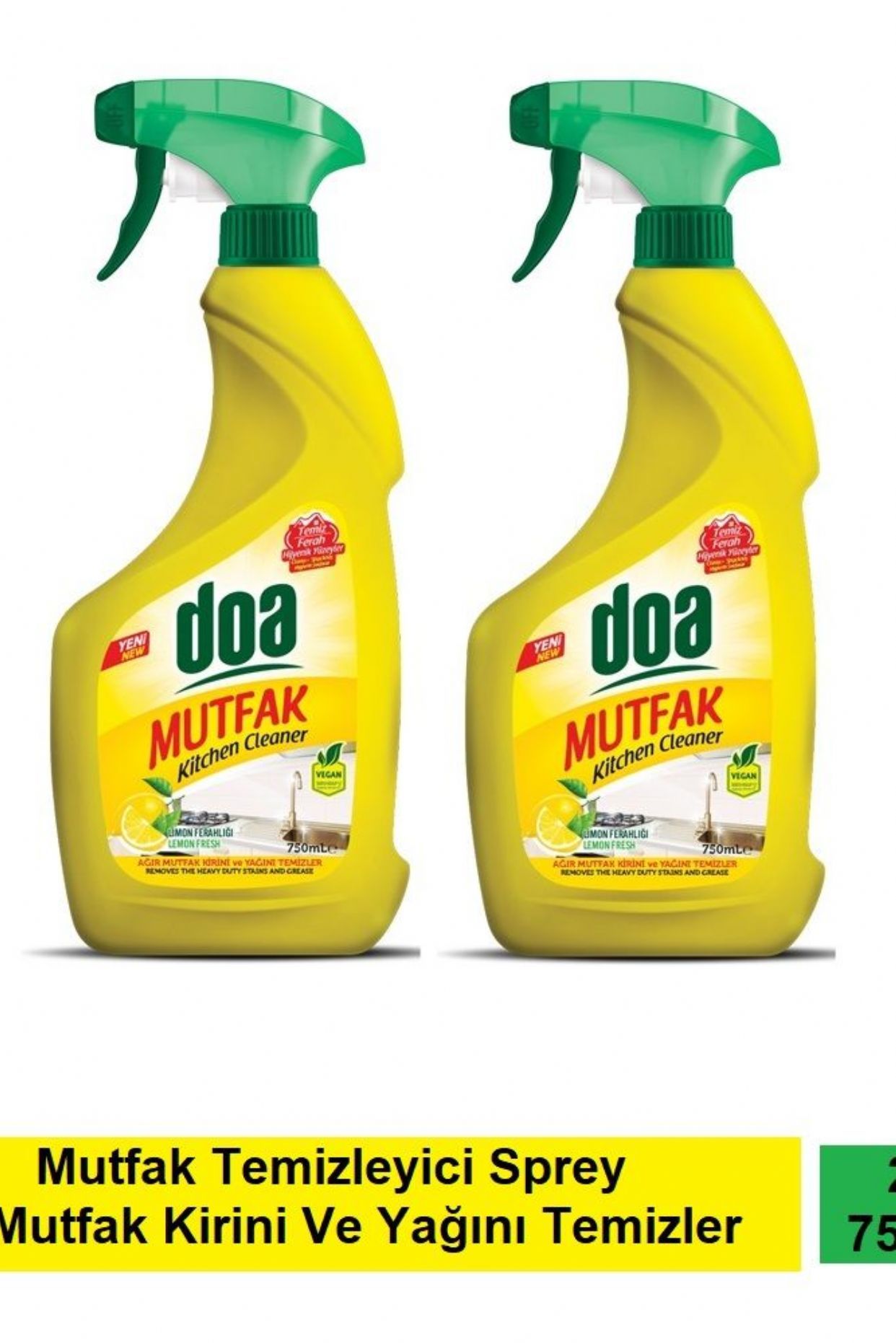 Doa Mutfak Temizleyici Limon 750 Ml Vegan x 2 Adet