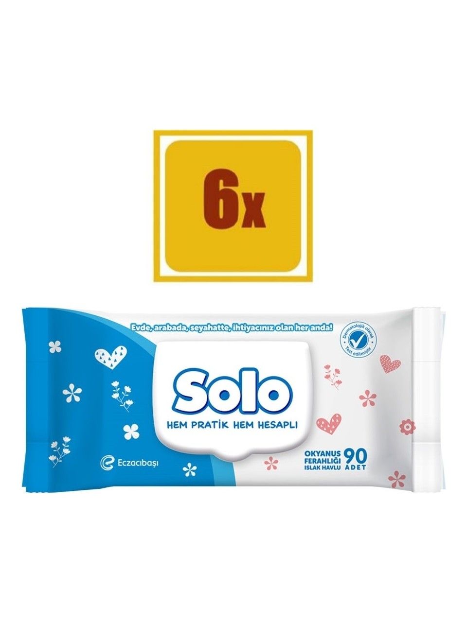 Solo Islak Mendil Okyanus Ferahlığı Kapaklı 6 Lı Set 540 Yaprak