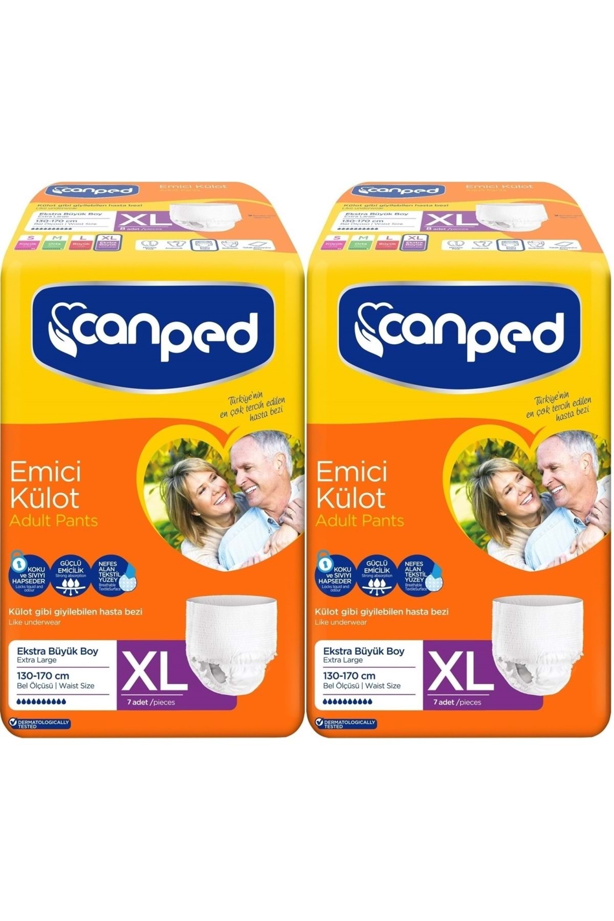 Canped Emici Külot Ekstra Large Hasta Bezi 7 Li x 2 Paket