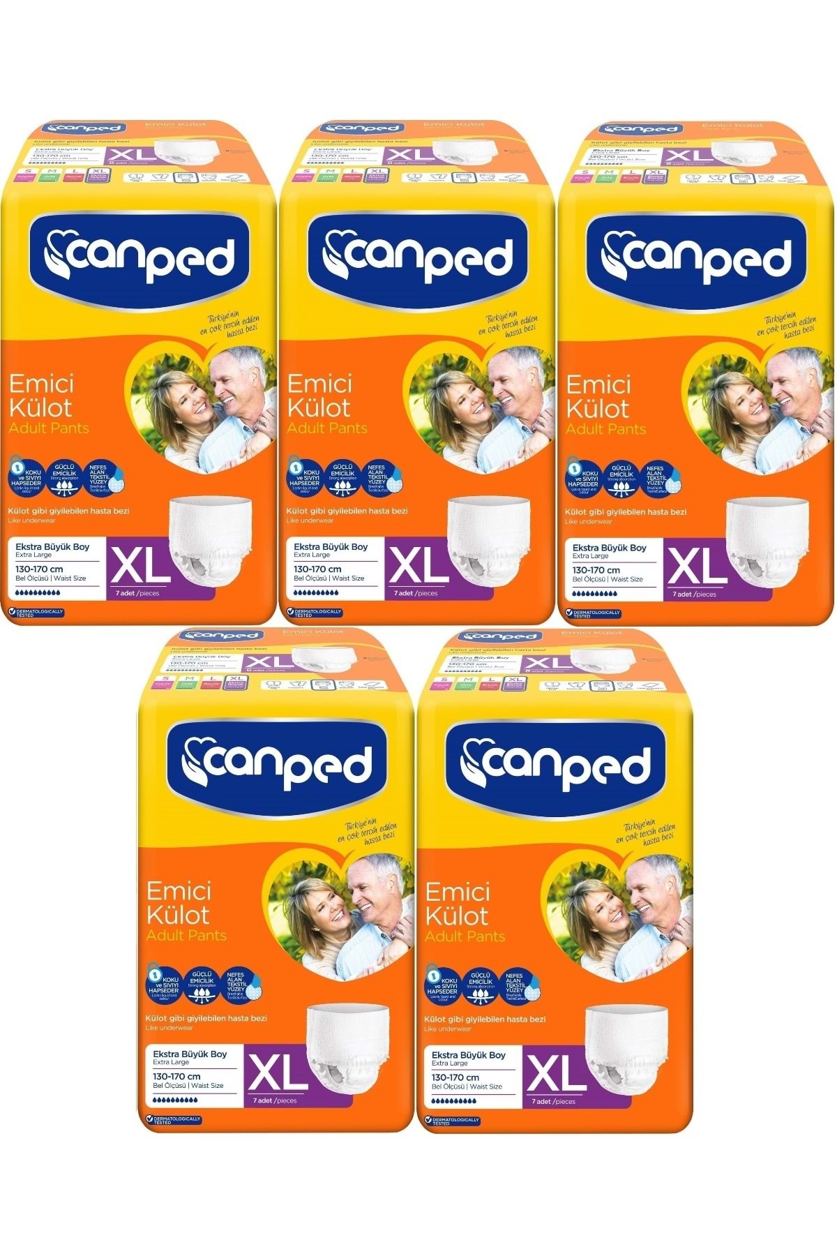 Canped Emici Külot Ekstra Large Hasta Bezi 7 Li x 5 Paket