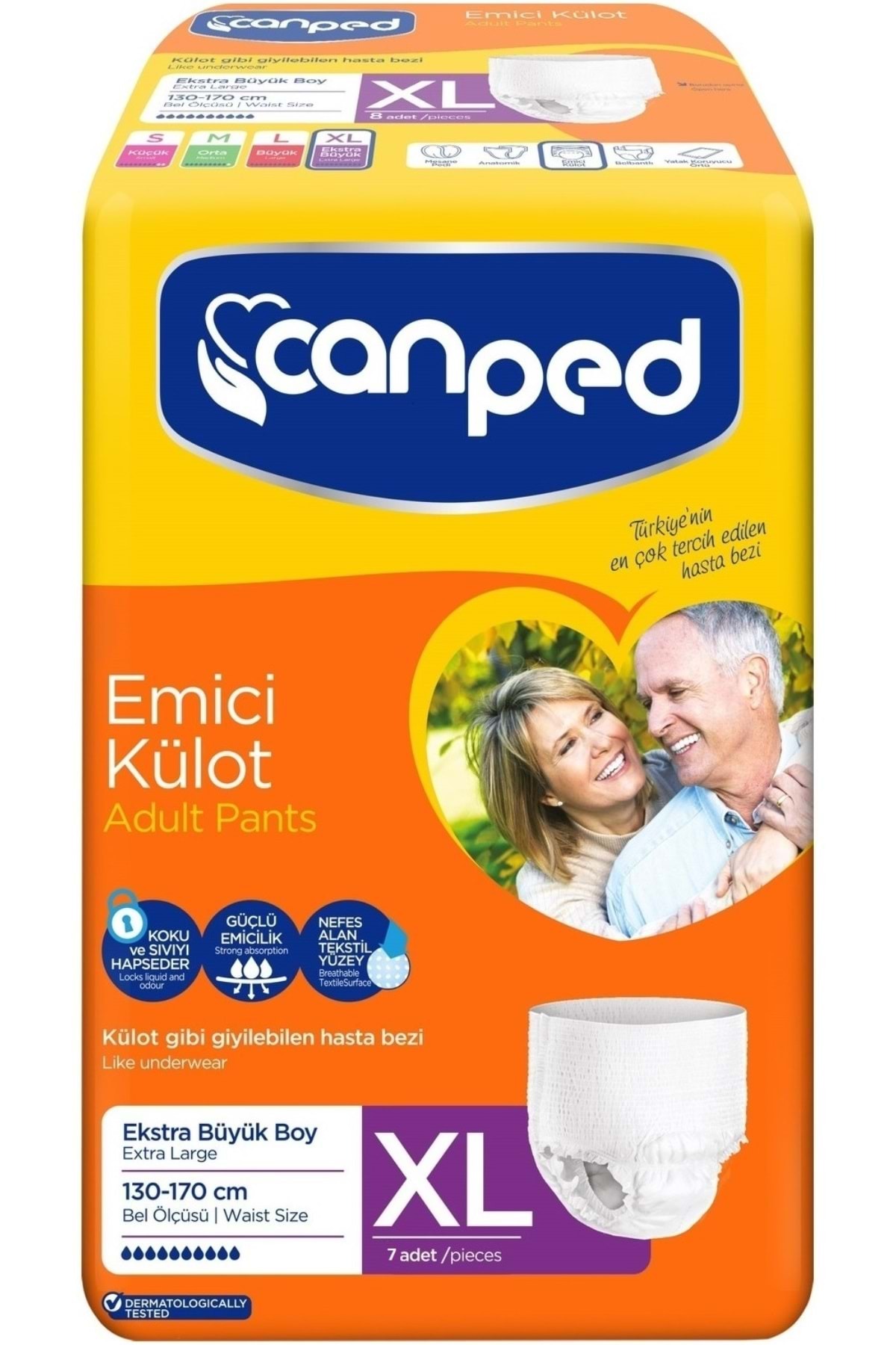 Canped Emici Külot Ekstra Large Hasta Bezi 7 Li x 6 Paket