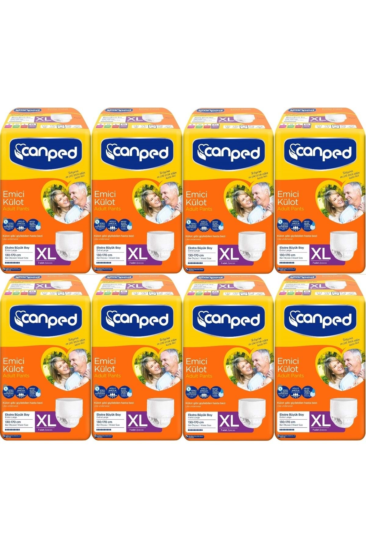 Canped Emici Külot Ekstra Large Hasta Bezi 7 Li x 8 Paket
