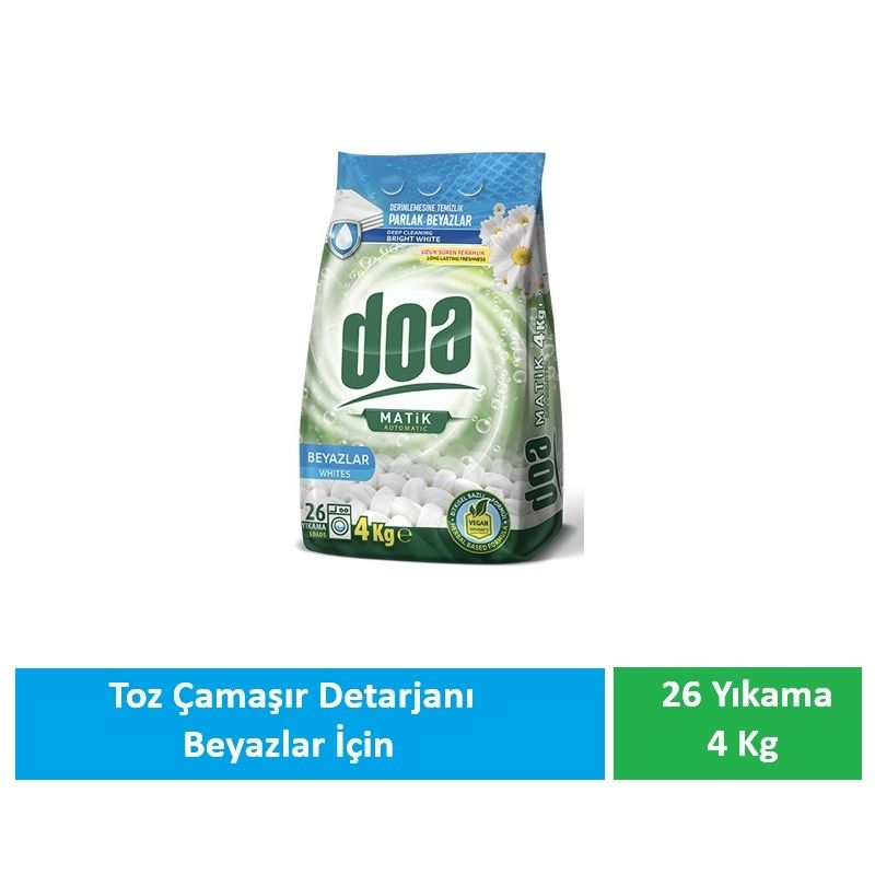 Doa Matik Toz Deterjan Beyazlar ve Renkliler 2 X 4 Kg